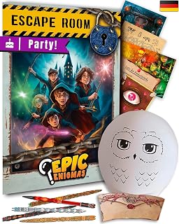Escape-Room-Spiel für Kinder | 5 bis 12 Jahre Harry-Potter-Spiel | Harry-Potter-Geschenk & Partydekoration für Geburtstage | Familienspiel zum Exit | 5 rätselhafte Räume | (6 bis 26 Spieler)