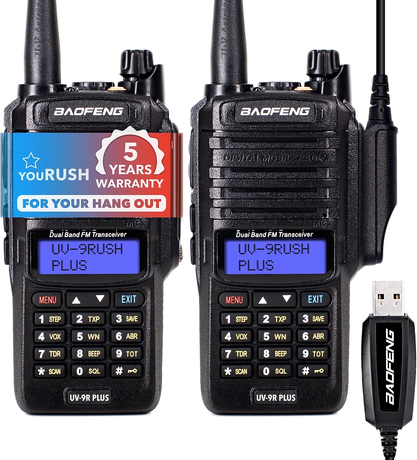 2X Baofeng UV9R Ham Radios Long Range by youRUSH UV9R