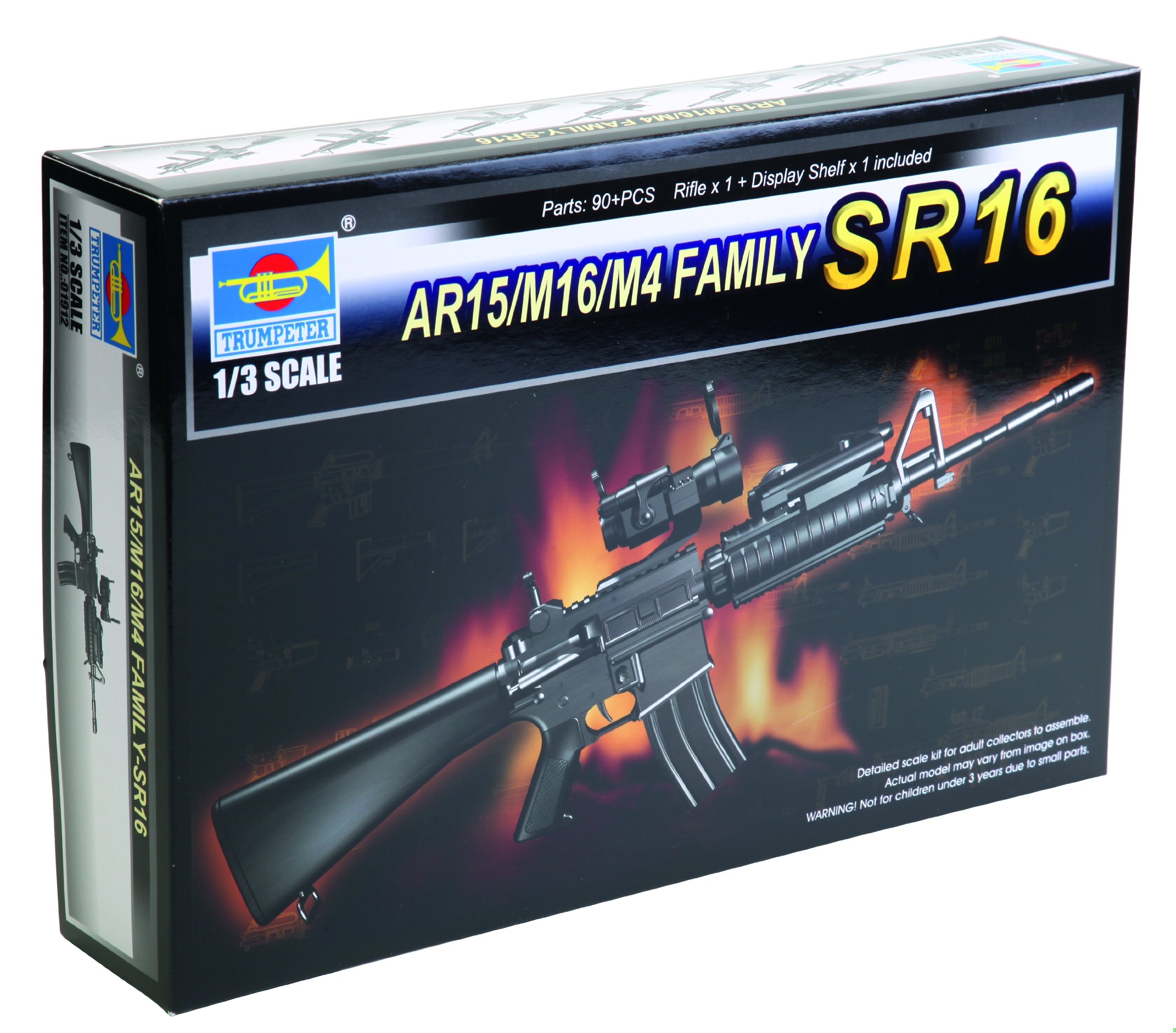 Amazon.com: Trumpeter AR15/M16/M4 Family SR16 Machine Gun (1/3