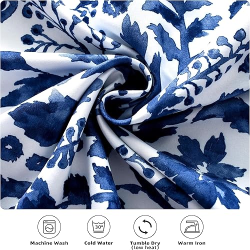 Miniatura 7 de DriftAway Julia - Cortina opaca ajustable con estampado floral de acuarela, con aislamiento térmico, para ventana pequeña, bolsillo para barra,