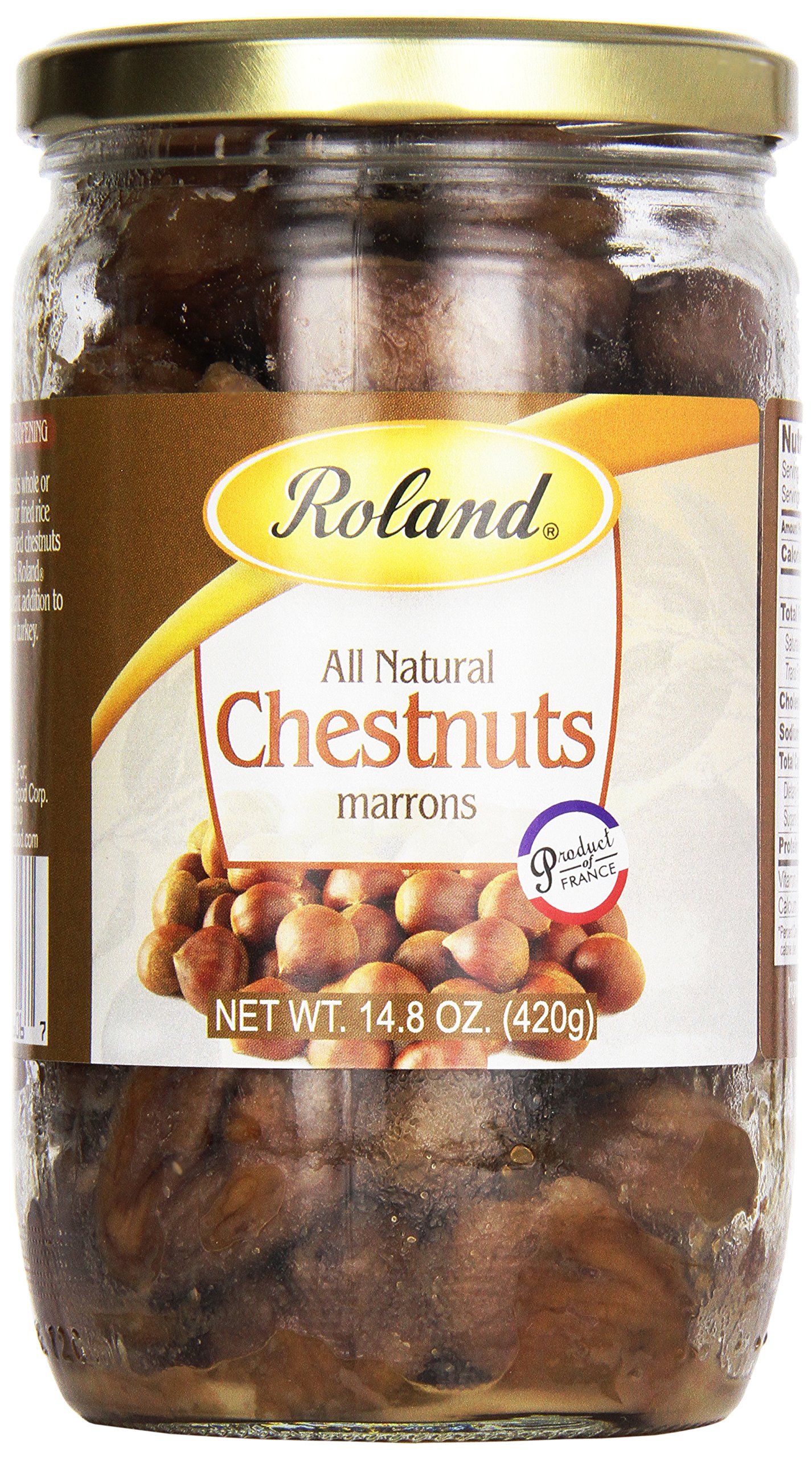 Roland Foods Roasted Chestnuts, 14.8 Ounce Jar, Pack of 1