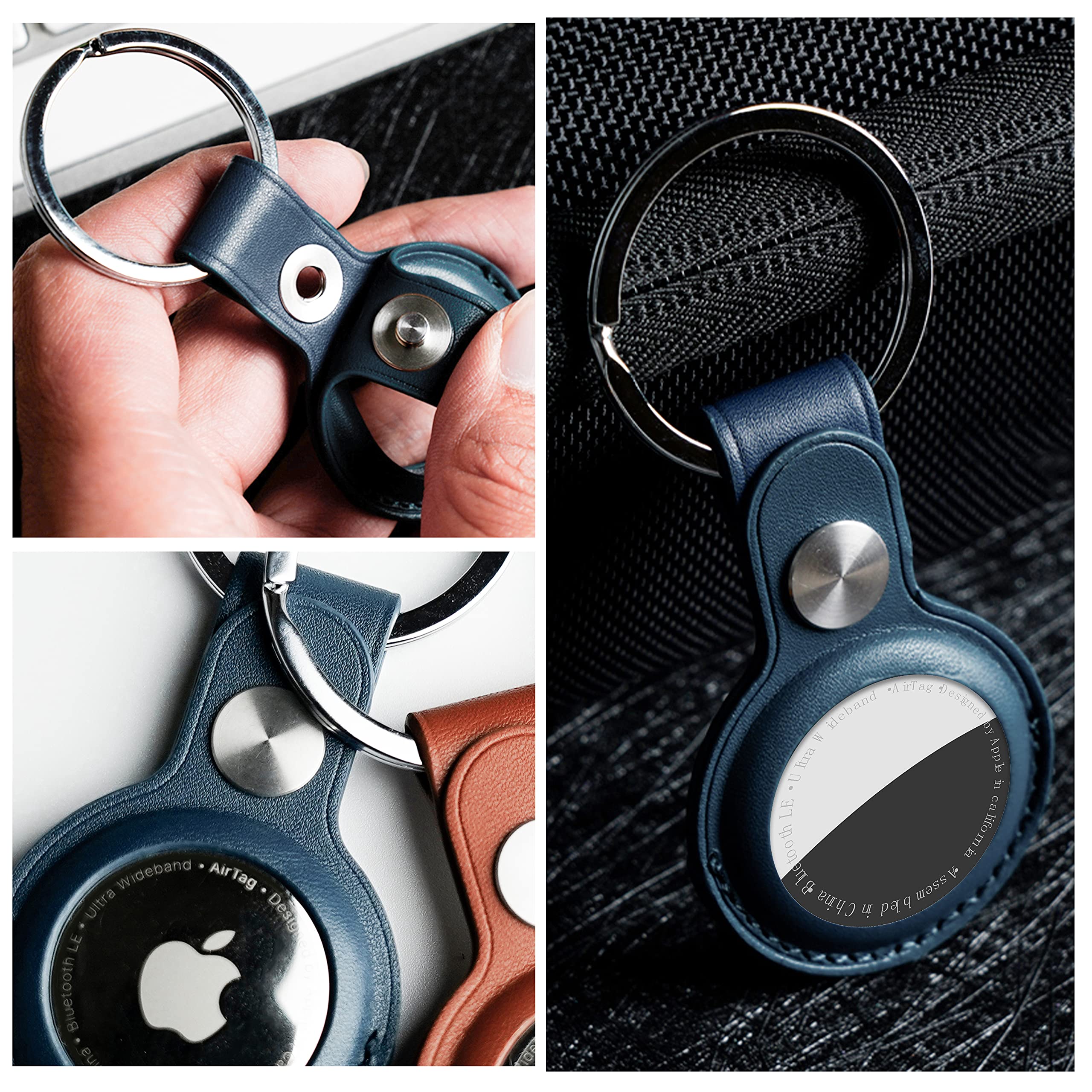 Custodia In Pelle Per AirTag Sichy - Portachiavi, Per Bagagli E Animali - Foto 9