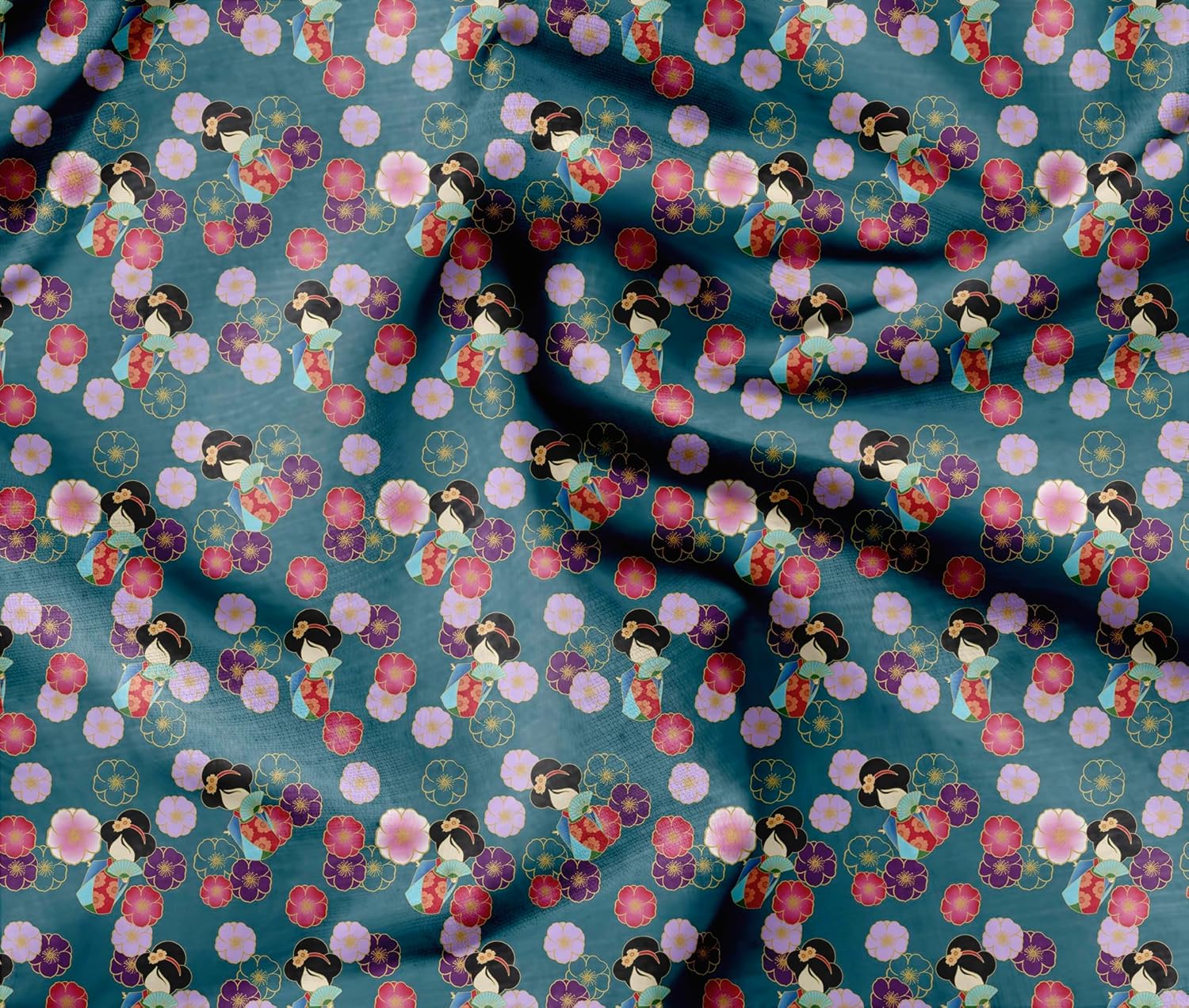 Soimoi Soimoi Bird Print - Green, Canvas Fabric Material - 56 Inch Wide, 1 Yard, Unstitched Fabric for Upholstery, Bags, Workwear and Outdoor Gear-aY1q