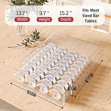 Cocktail Pod Holder Compatible with Bartesian Cocktail Machine for Bartesian Capsules Storage transparent (Clear)