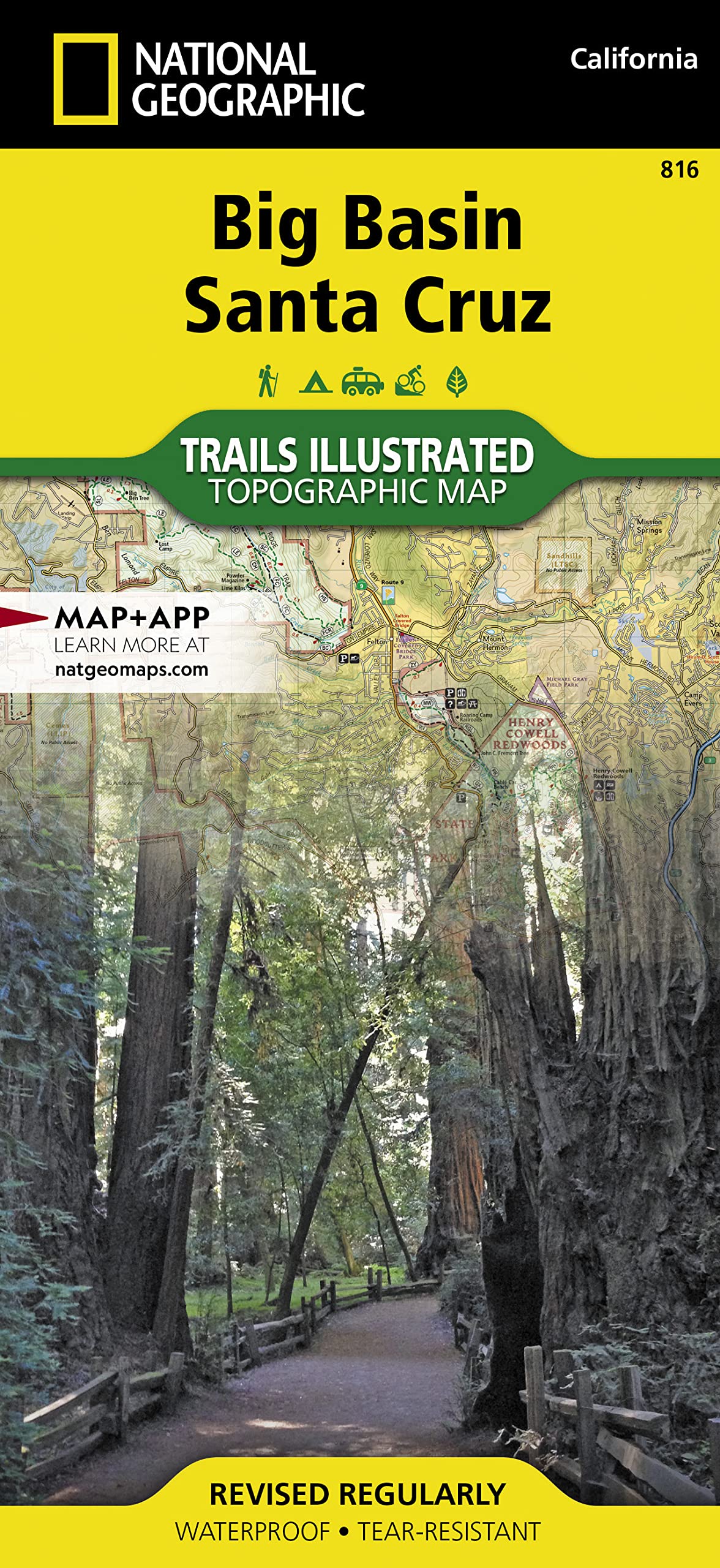 Big Basin, Santa Cruz Map (National Geographic Trails Illustrated Map, 816)