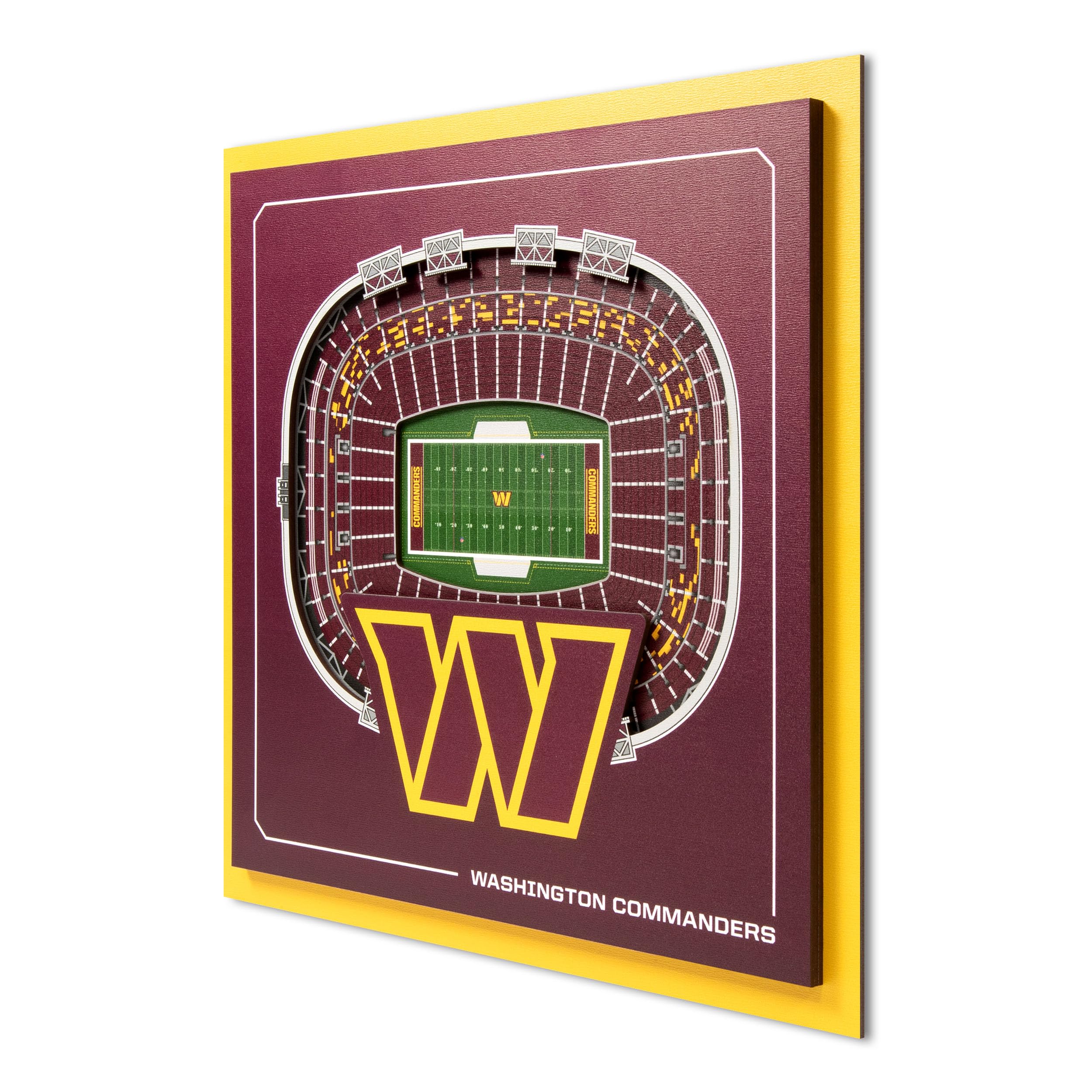 YouTheFan Officially-licensed NFL Stadium Series 3D Wall Art - multi-layer team stadium replica, detailed sports fan gift, indoor decor