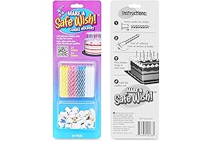 Make a Safe Wish! Spiral Birthday Candles and Holder Set