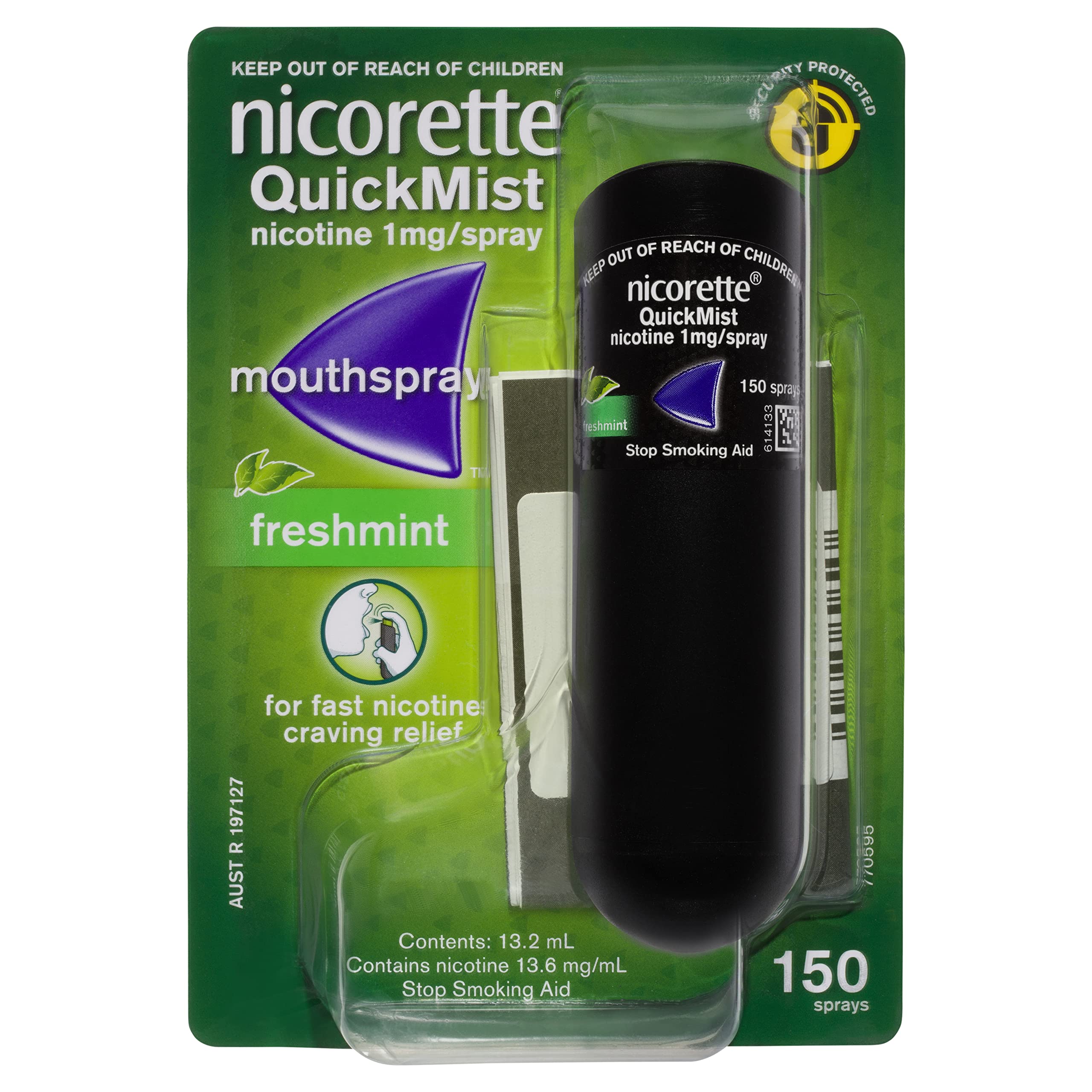 Nicorette QuickMist Mouth Spray Freshmint - 150 Sprays