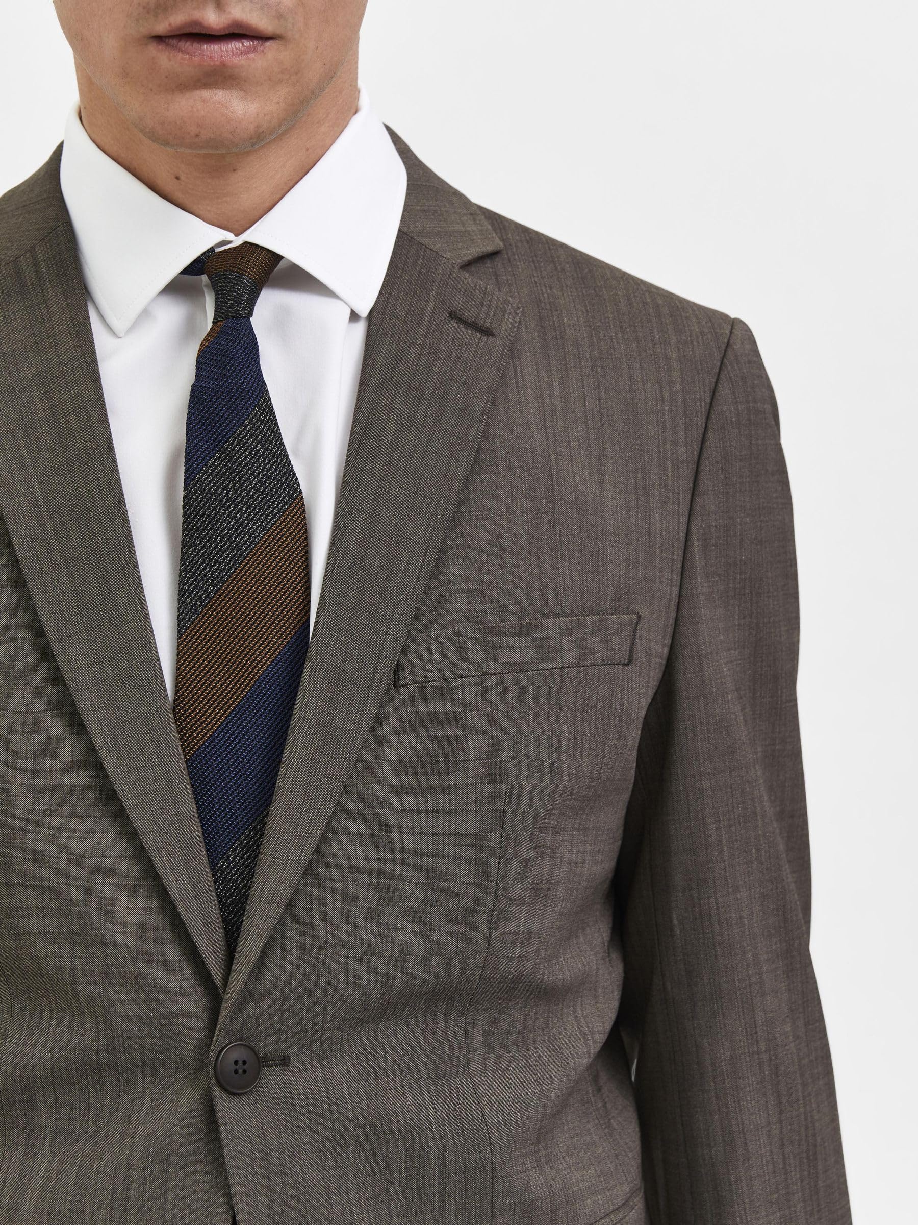 SELECTED HOMME Male Blazer Slim Fit Wollgemisch