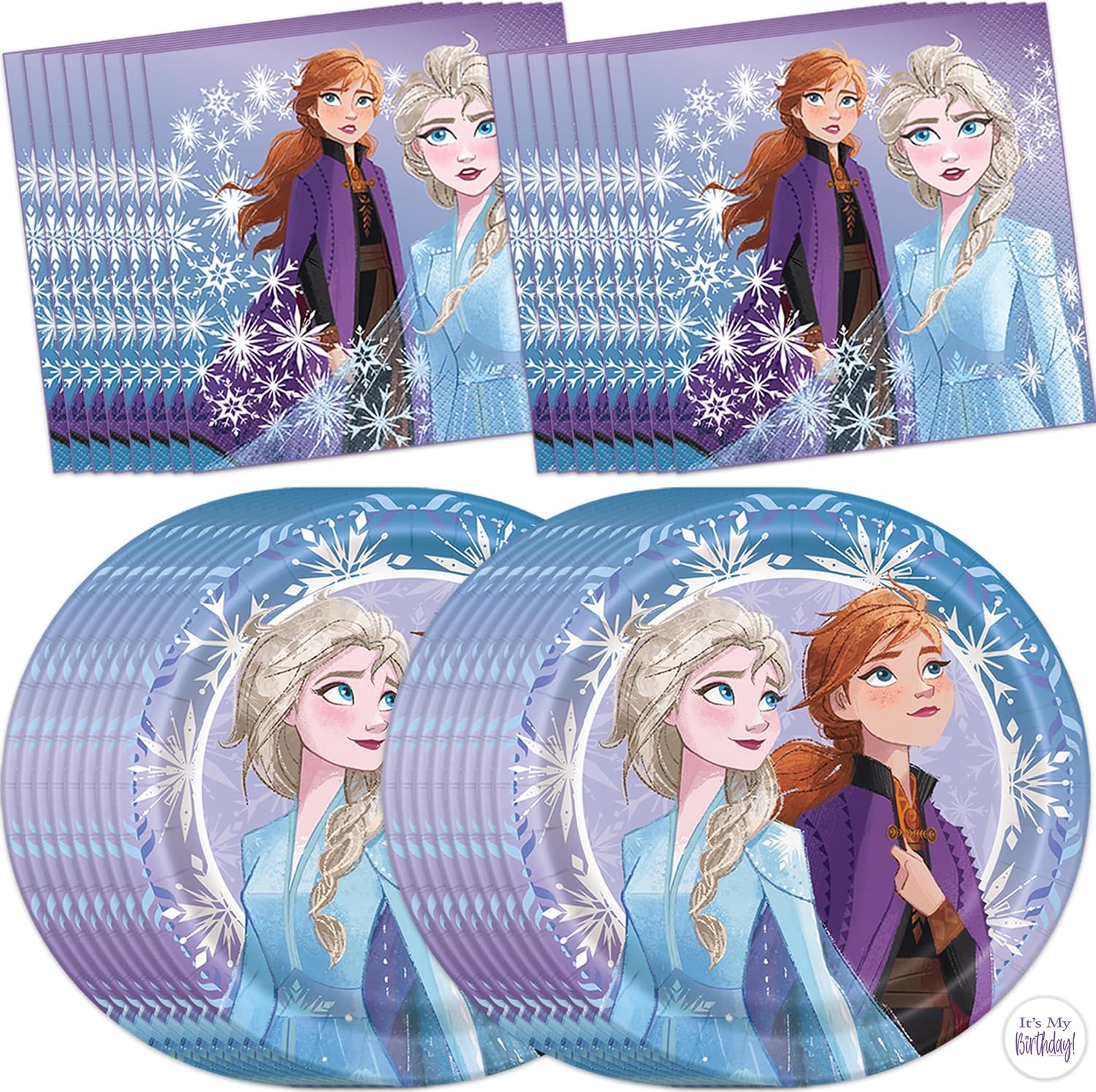Frozen Plates and Napkins for 16 Guests | Frozen Birthday Party Decorations | Officially Licensed