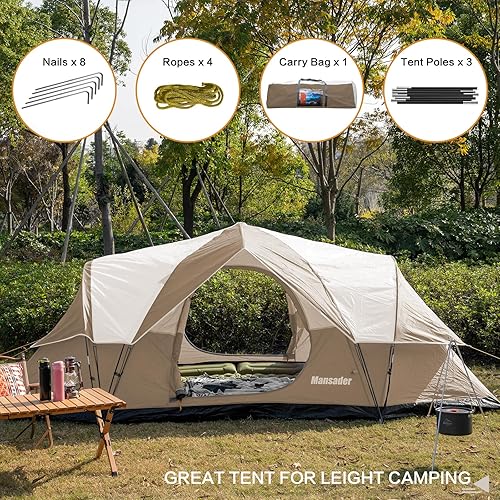 Miniatura 5 de 6 Person Family Camping Tent,Waterproof Windproof with Top Rainfly,Easy Set Up,Pop Up Tent for Outdoor Camping Hiking Trave