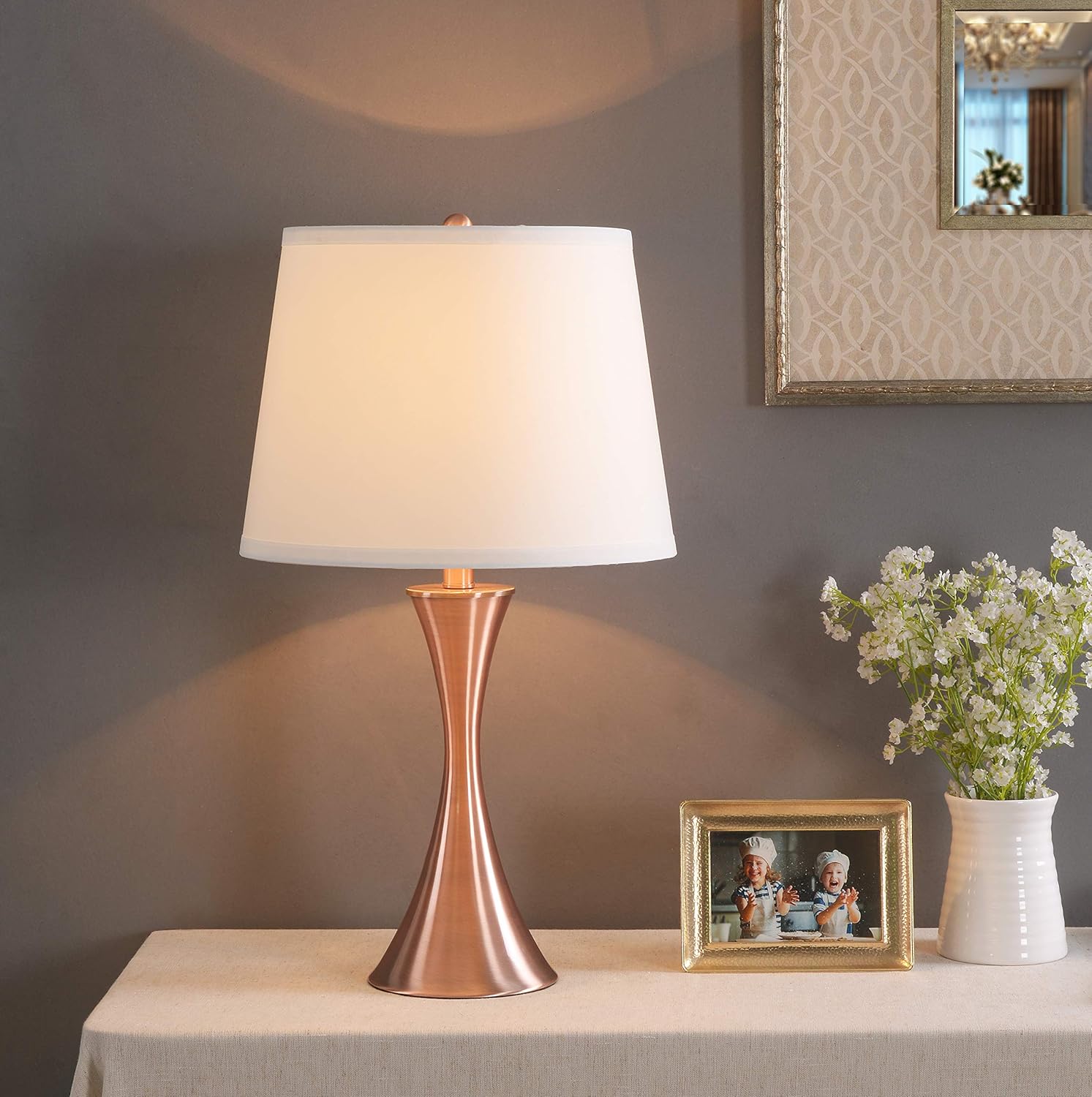 ❤ Crazy Deals Kenroy Home 32939RGLD Clementine Table Lamps, Medium, Rose Gold