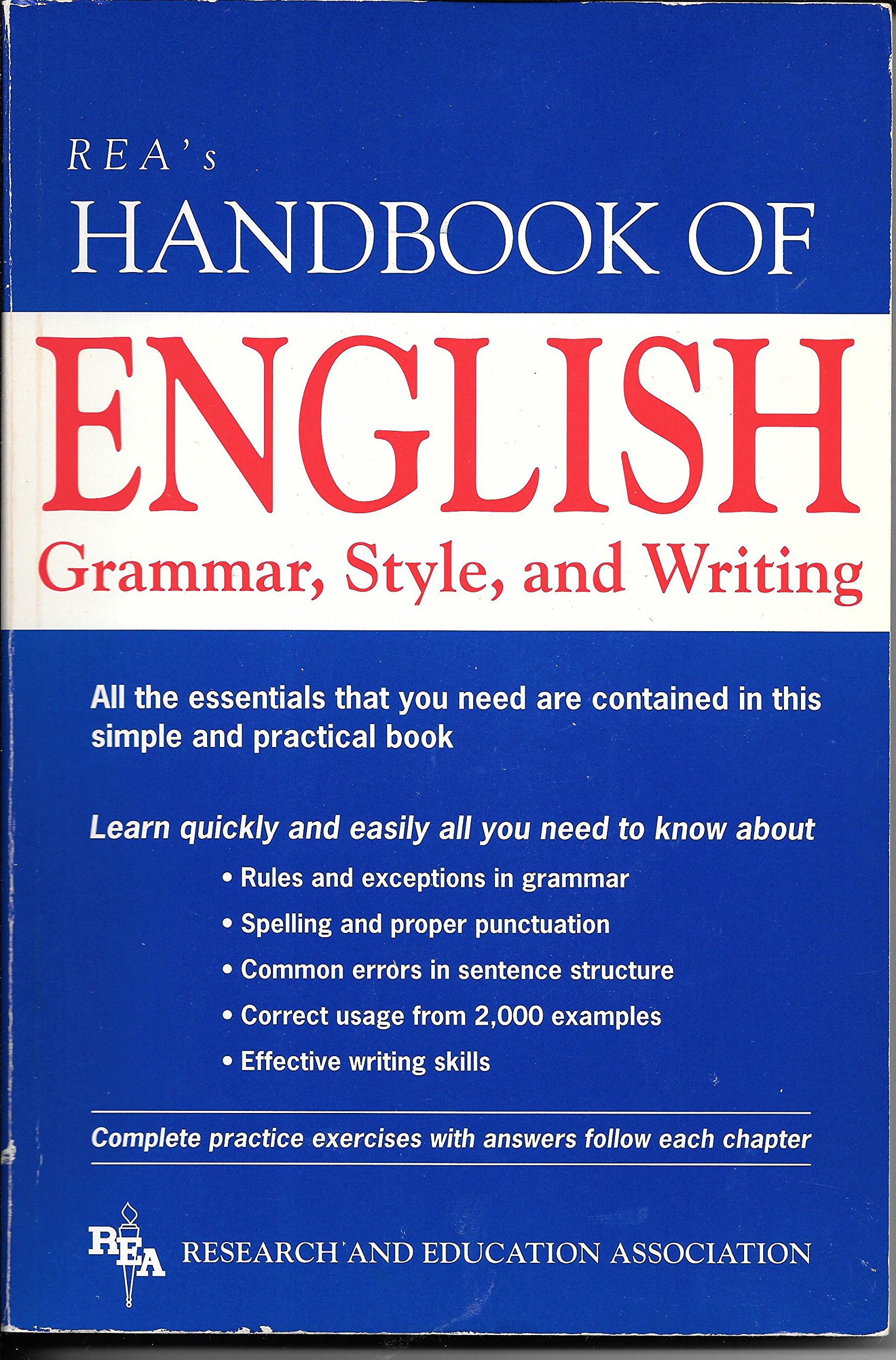 REA's Handbook of English Grammar, Style, and Writing (Language Learning)