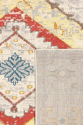 Miniatura 5 de Pasargad Home Alfombra turca Aldora Design de telar mecánico beigemulticolor, 4 pies 0 pulgadas x 6 pies 0 pulgadas