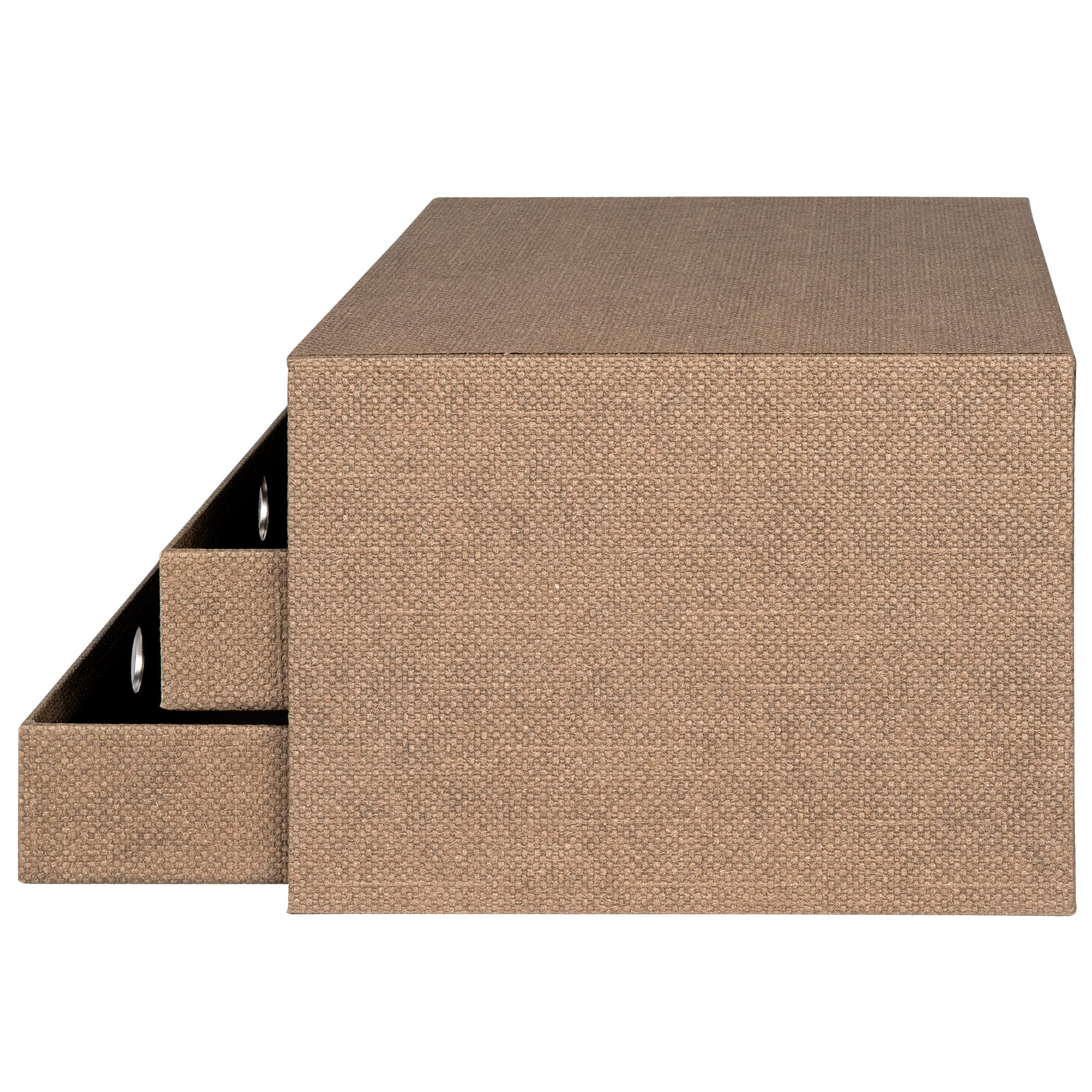 Rössler Papier 1524452603 - Scatola a 3 cassetti S.O.H.O. per DIN A4, con foro di presa, Linea speciale Nocciola, 343 x 250 x 185 mm, 1 pezzo