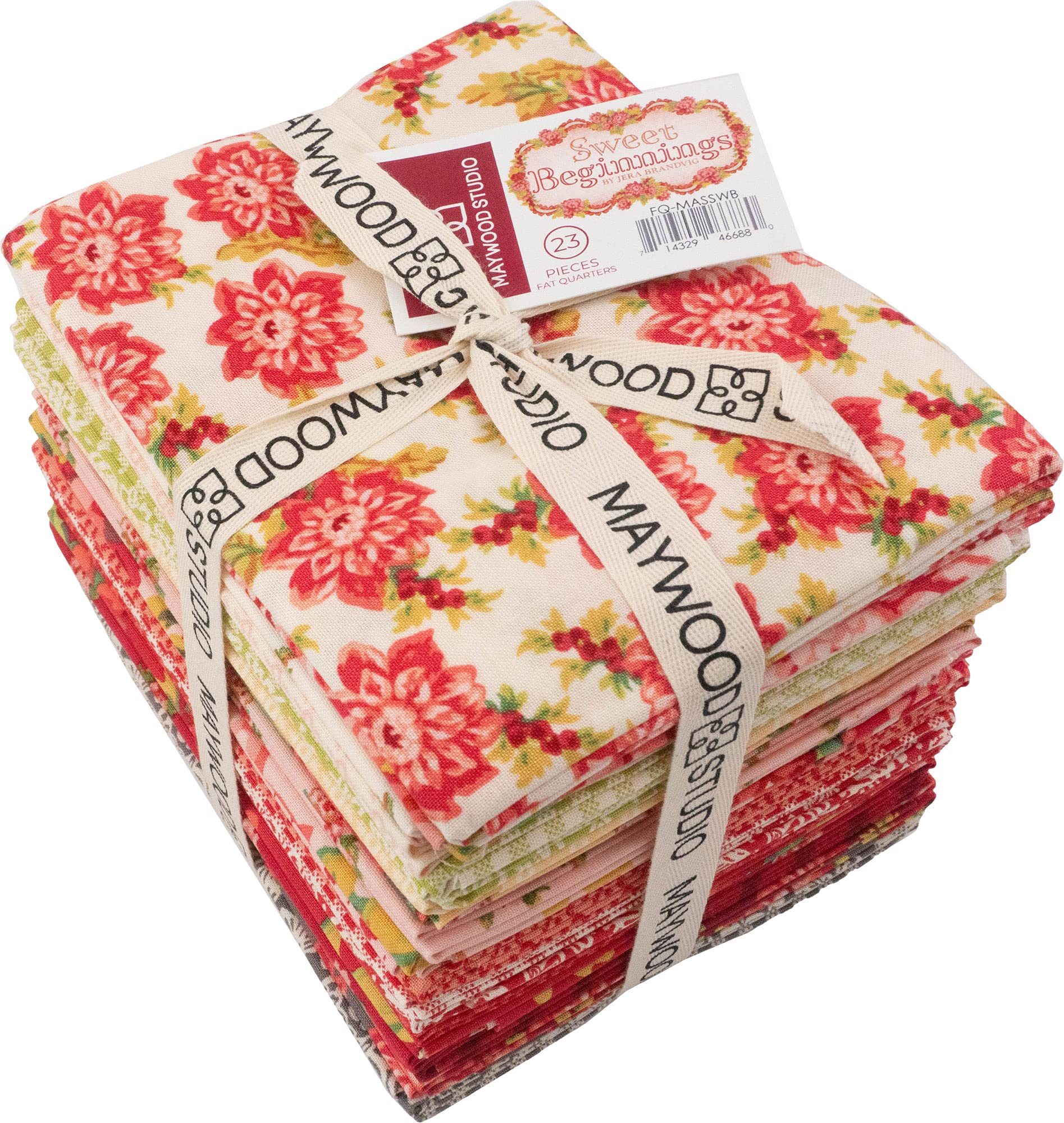 Maywood Studio Sweet Beginnings Fat Quarter Bundles 23pcs, Multi Yard