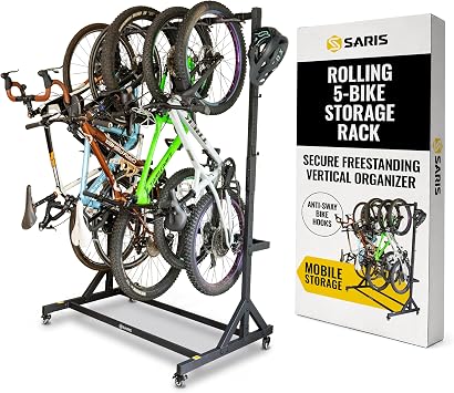 Saris Bicycle Wardrobe | 5-Bike Freestanding Bike Rack for Garage Storage