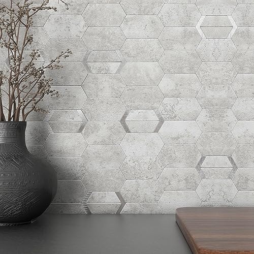 Miniatura 7 de Azulejos de despegar y pegar para salpicaduras de cocina, acabado mate, paneles de pared 3D de mármol de baño, azulejos de panal para caravanas