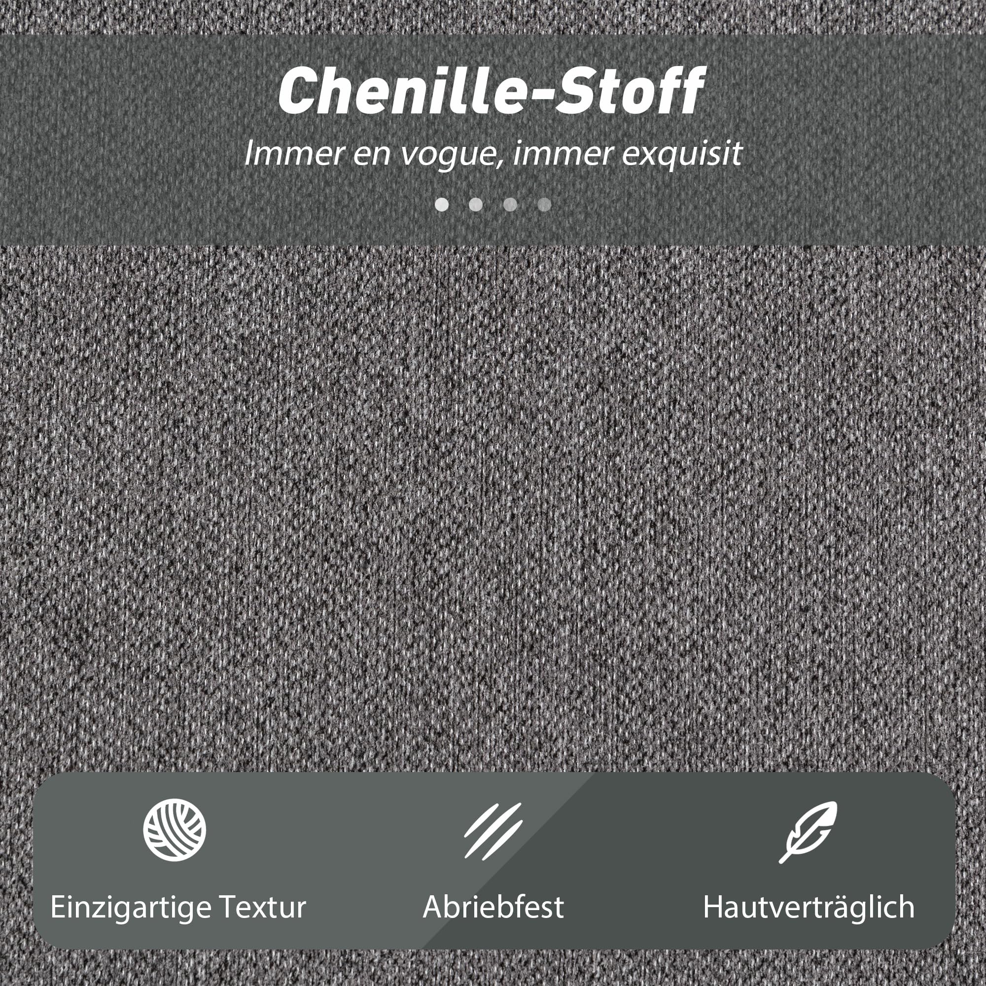 HOMCOM 2-Sitzer-Schlafsofa Bodensofa mit Breiten Armlehnen 2 Kissen Grau