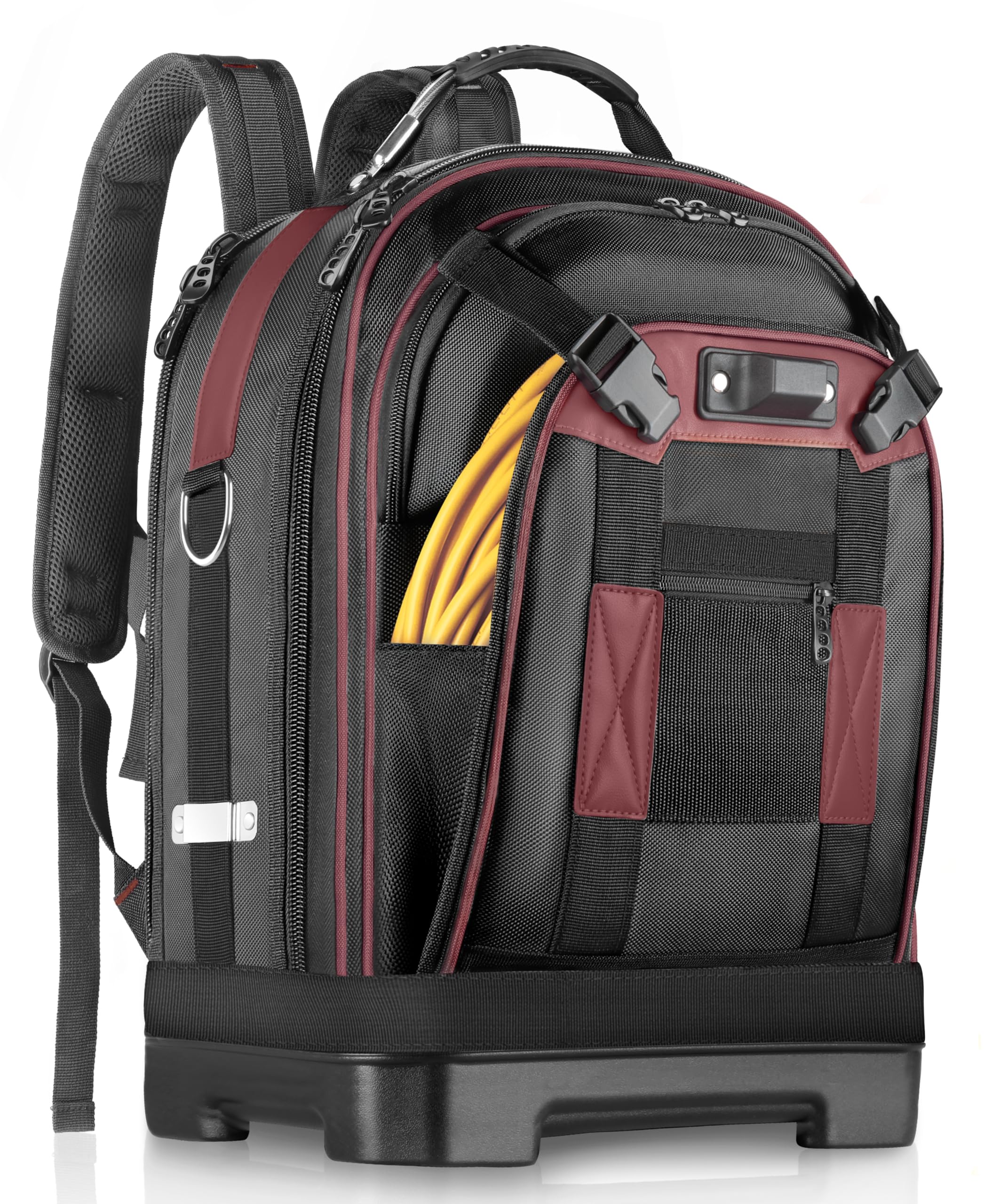 FUZVOL Heavy Duty Tool Backpack, 18-Inch Hard Shell Electrician
