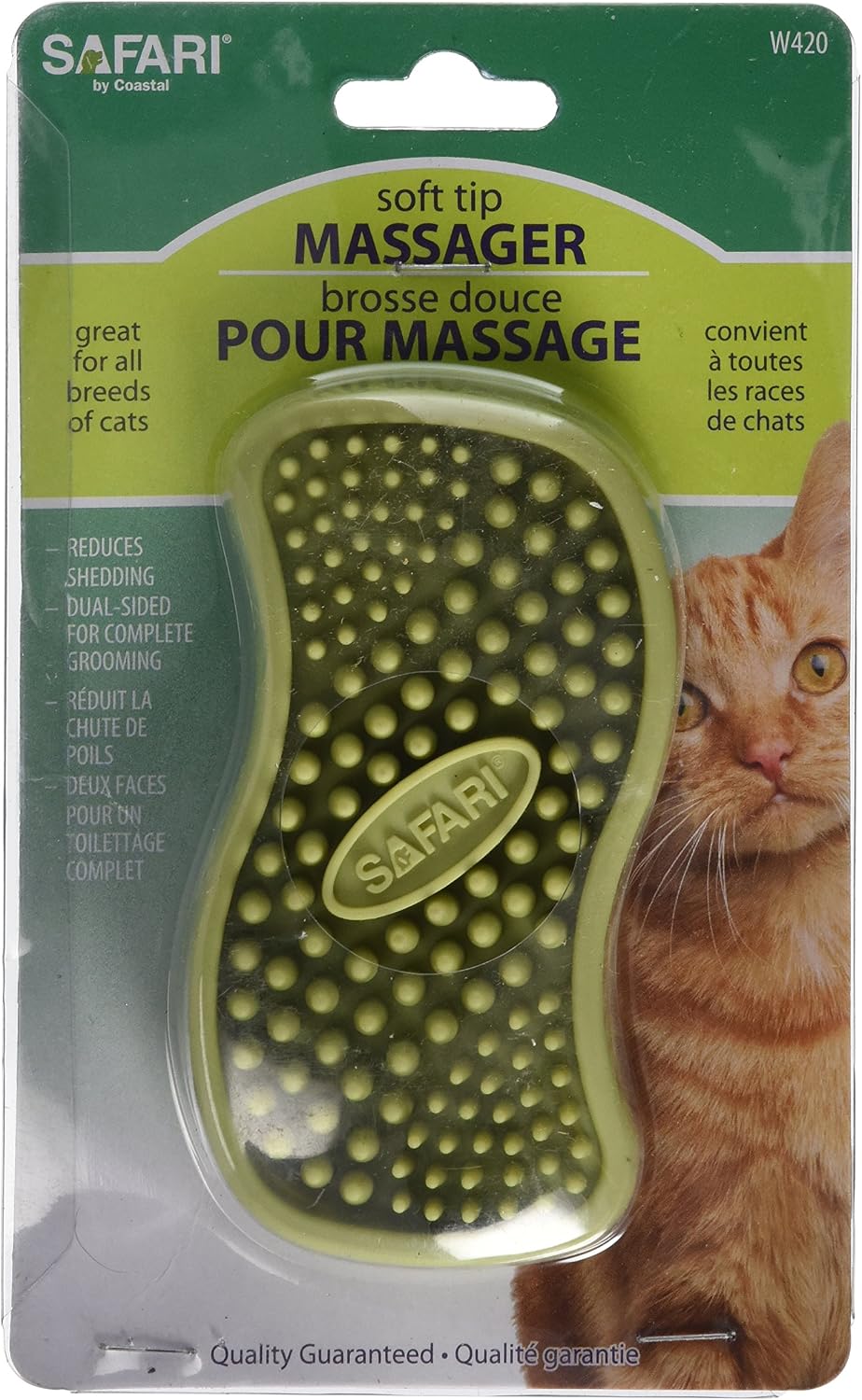 Safari® by Coastal Soft Tip Massager for Bathing or Massage of Shorthaired or Longhaired Cats