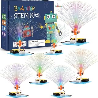 BeAndge 7-Pack STEM Fiber Optic Lamp Kits for Kids 8-12 - Hands-On Science Circuit Experiments STEAM Toys Boys Girls