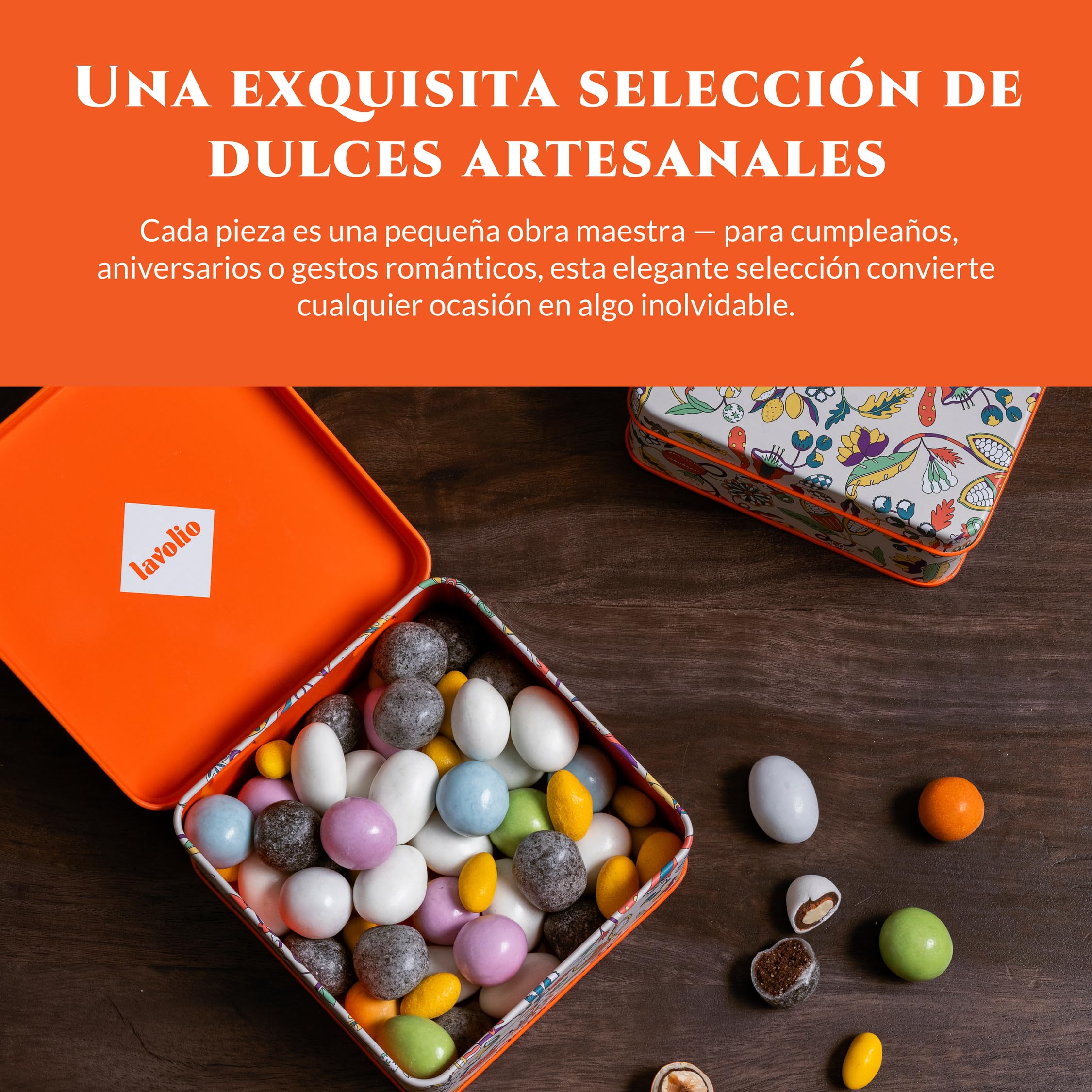 Caja de Bombones Veganos de Chocolate con Frutos Secos – Pralinés de Almendra, Avellana y Pistacho con Chocolate Negro – Regalo ideal para el Día de la Madre – Lavolio La Foresta Vegan, 150g