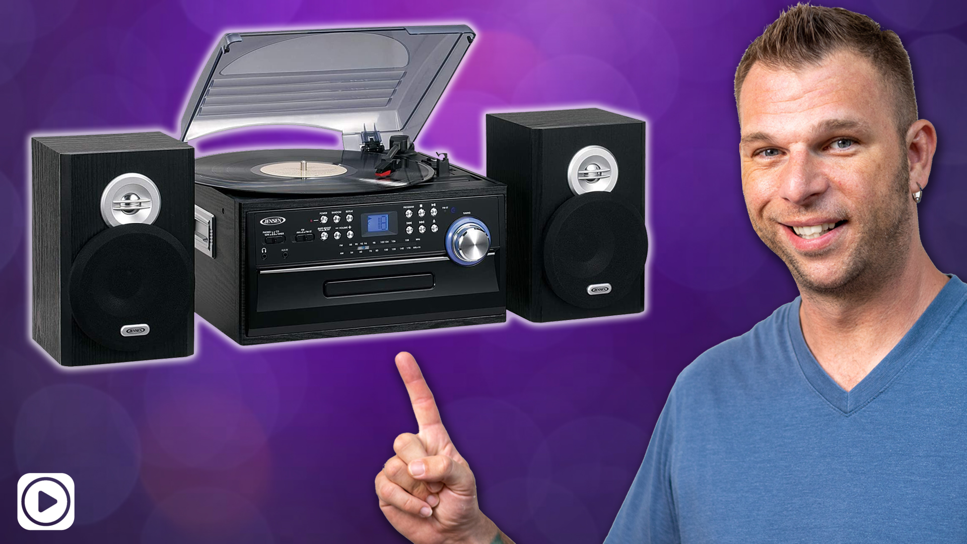 Watch REVIEW JENSEN JTA-475B 3-Speed Stereo Turntable on Amazon Live