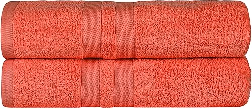 Superior Juego de toallas de baño de algodón ultrasuave de 2 piezas, perfecto para decoración de baño, ducha, spa, gimnasio, habitación de