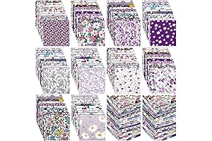 Premium Cotton Fabric Squares for Quilting and Crafts (4 x 4 Inches, Set of 600)