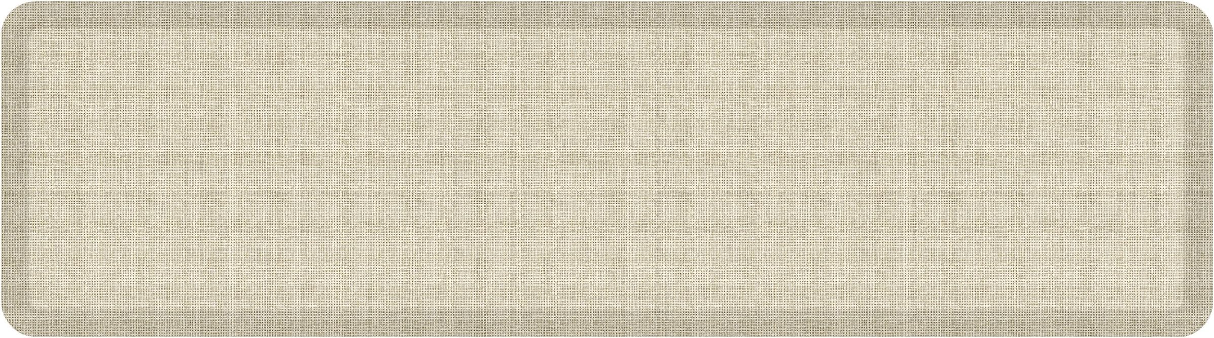 GelPro NewLife Decorative Foam Floor Mat, 72" x 20", Tweed Antique White