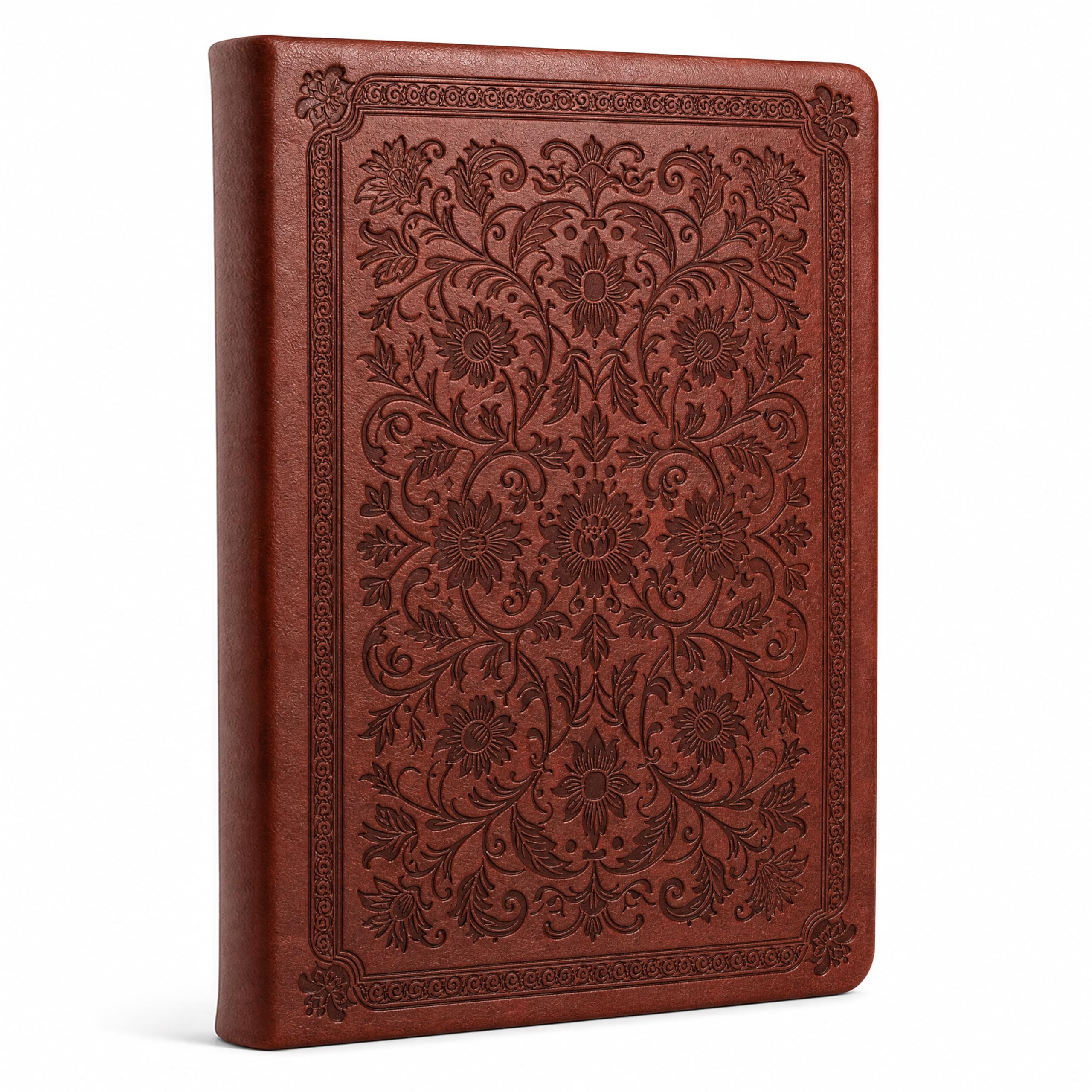 BIROYAL A5 Notebook Blank Journal - 256 Pages Bullet Journal with 120gsm Thick Paper - Hardcover Leather Journals for Women & Men - Plain Notebook for Drawing, Work Writing, 14.5 x 21cm