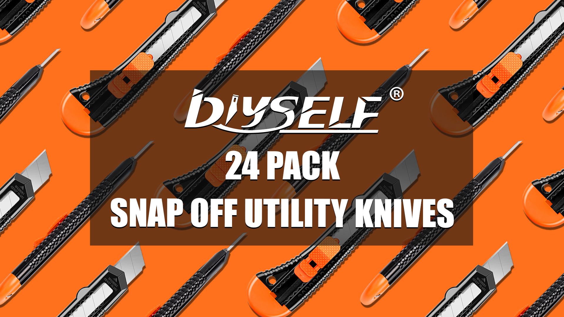 DIYSELF Box Cutter, 24 Pack Box Cutters Retractable Razor Blades