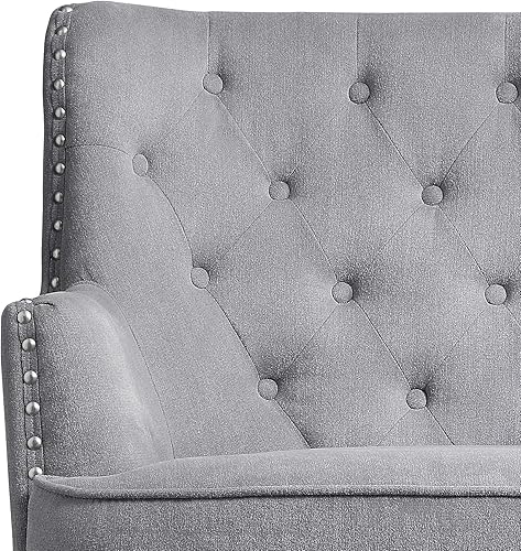 Miniatura 2 de Rosevera Atlas Mid-Century - Silla decorativa tapizada con brazo de salón con cojín suave para sala de estar, dormitorio, espacios pequeños,