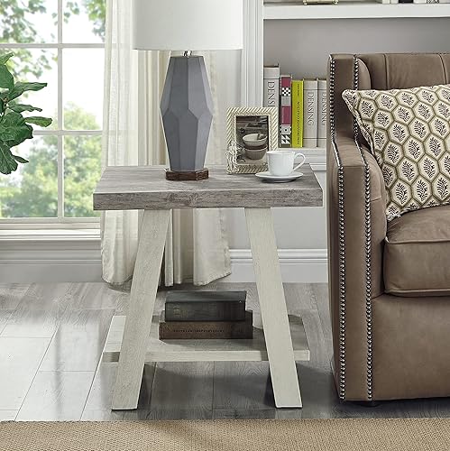 Miniatura 5 de Roundhill Furniture Athens - Juego de mesa auxiliar contemporánea de madera de 3 piezas, 24 pulgadas de profundidad x 48 pulgadas de ancho x 19