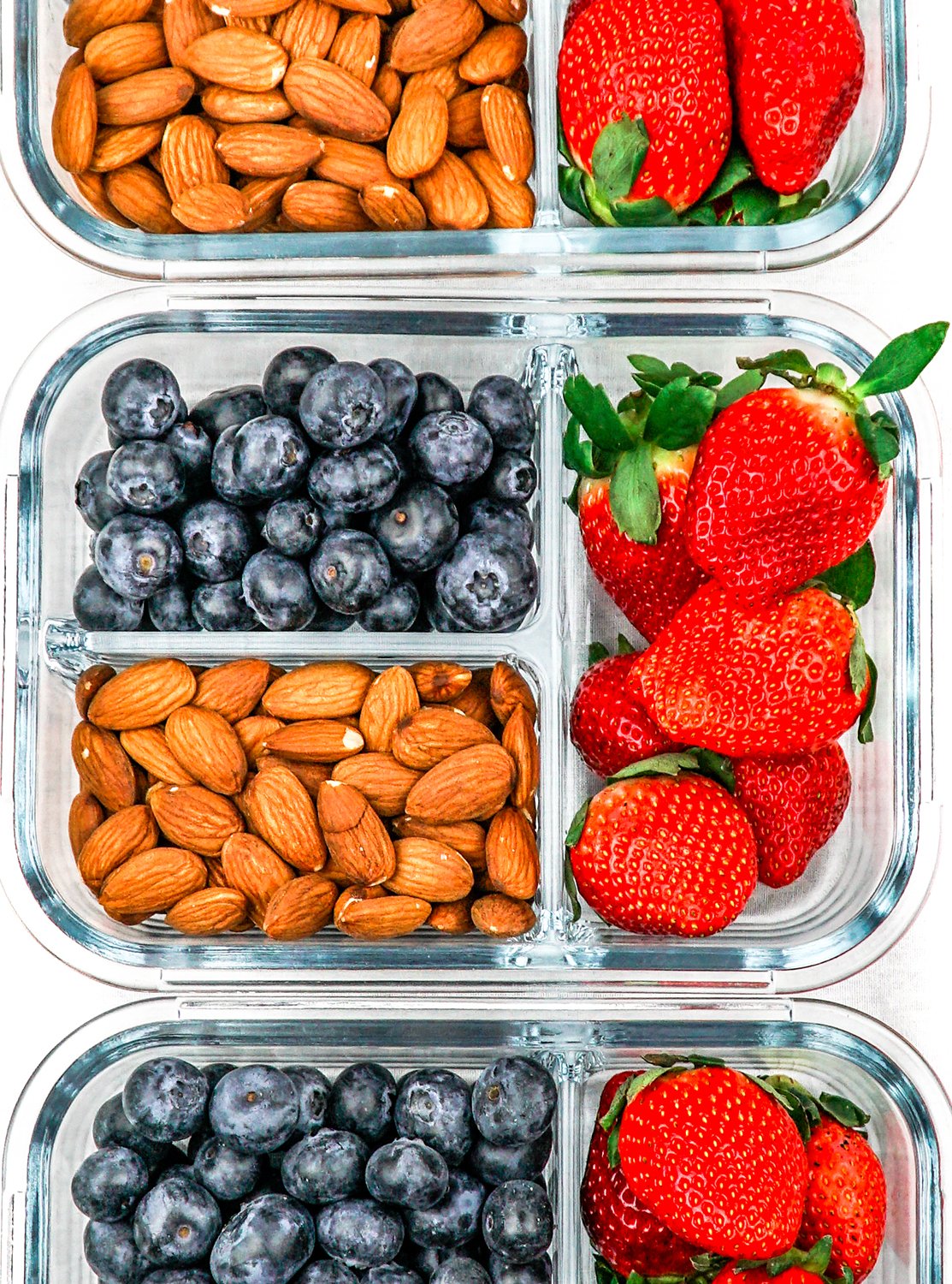 Buy [3Pack] Glass Meal Prep Containers 3 Compartment Glass Food