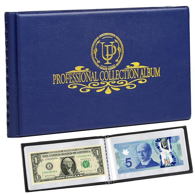 Álbum de 40 bolsillos para coleccionar billetes de banco 20 hojas