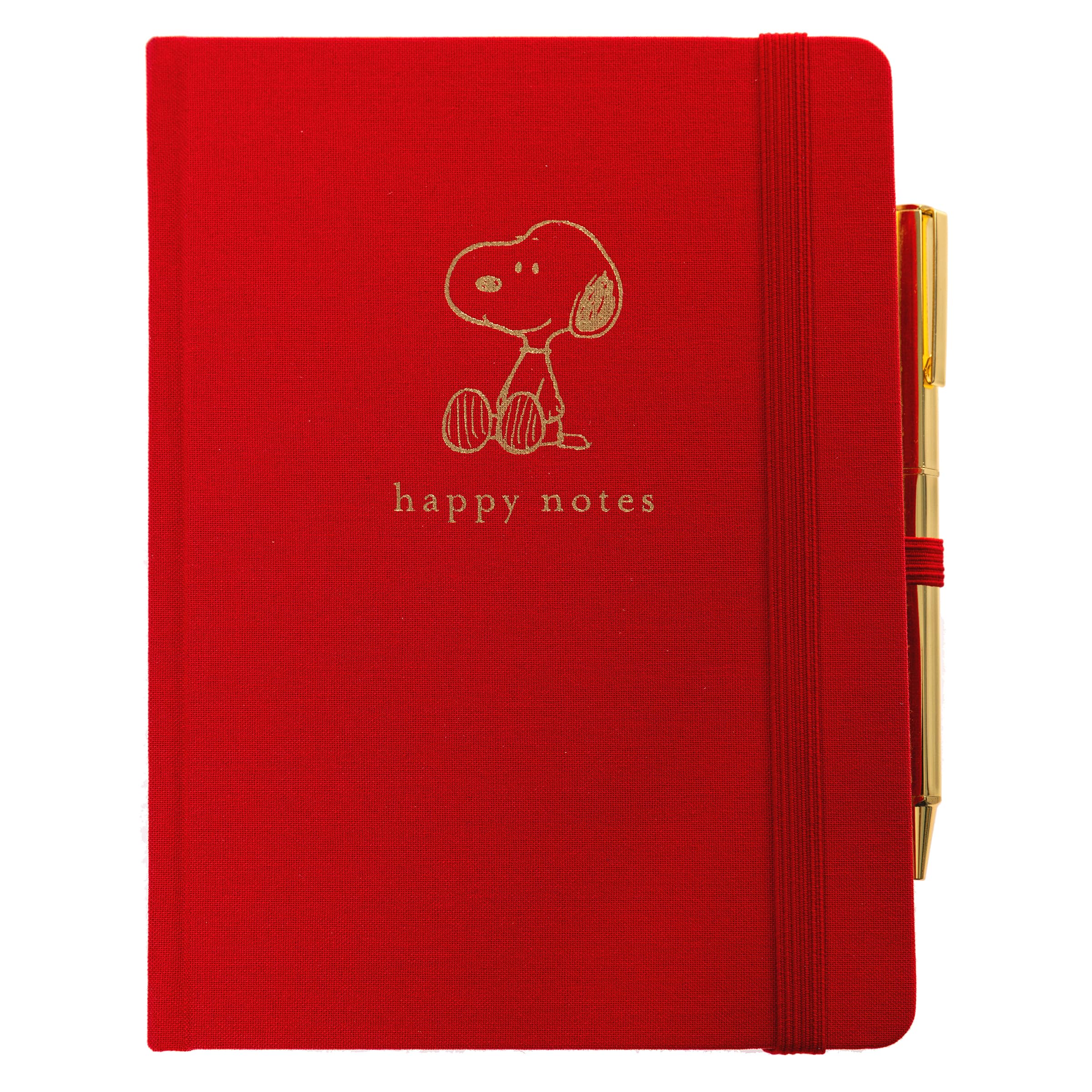 Graphique Luxe Collection Snoopy liniertes Tagebuch mit Stift, Hardcover-Tagebuch, Notizbuch zum Schreiben, Goldfolienprägung, 160 Seiten, 15,2 x 20,3 cm