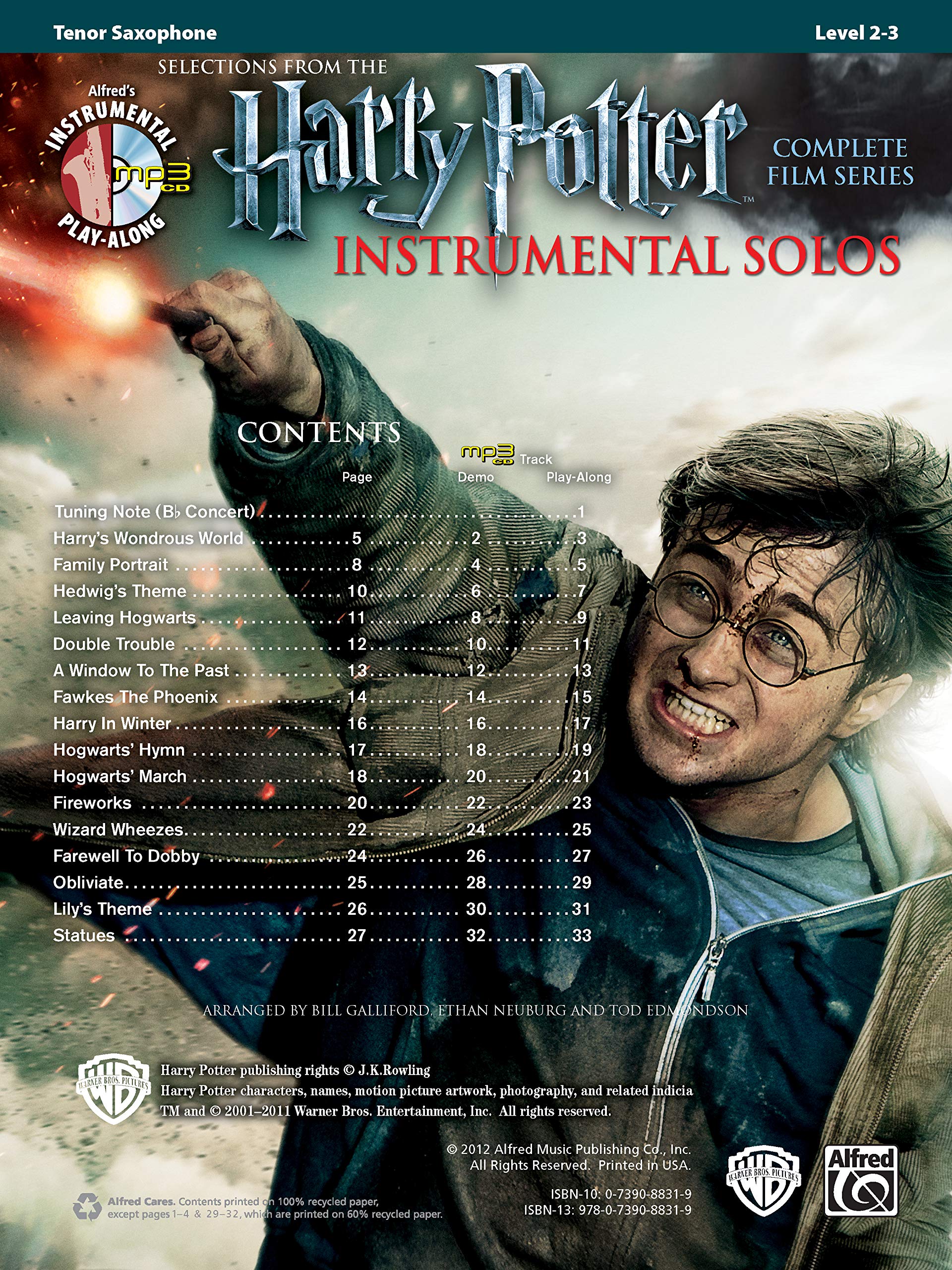 Harry Potter Instrumental Solos - Tenor Saxophone: Selections from the Complete Film Series (Alfred's Instrumental Play-Along)