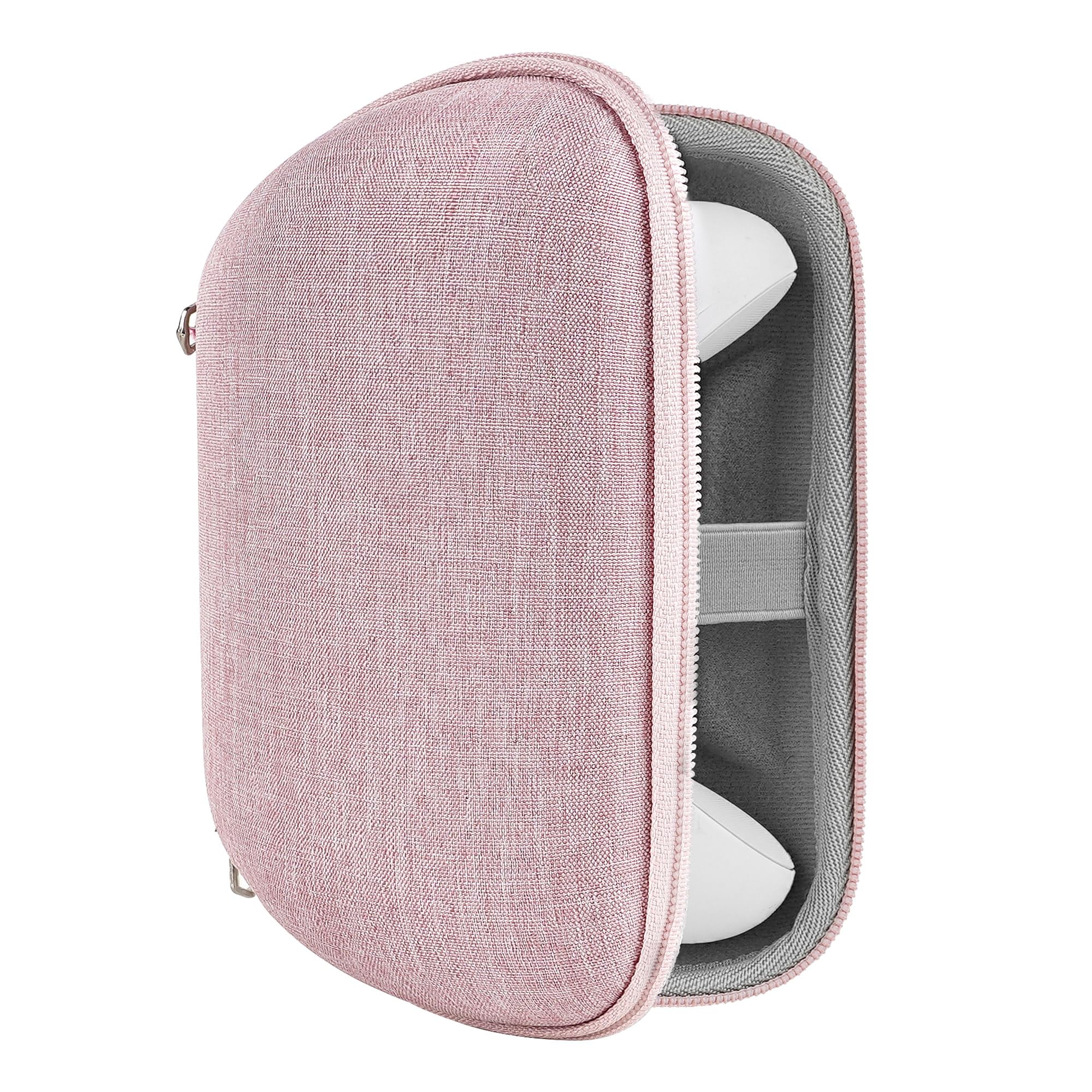 GEEKRIA Controller Travel Case Compatible with Xbox Series X/S & Xbox One, Hard Shell Carrying Bag with Joystick Protection, Cable Storage, Controller Retention Strap (Pink)-image-49