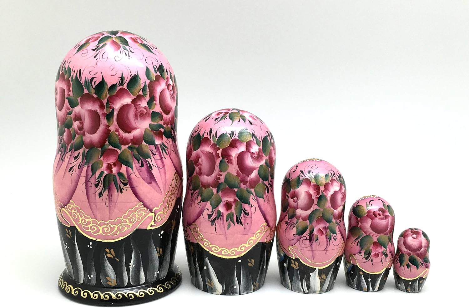 Unique Russian Nesting Dolls Fairy Tale Cinderella Hand Painted Set Home Decor Art Handcrafted