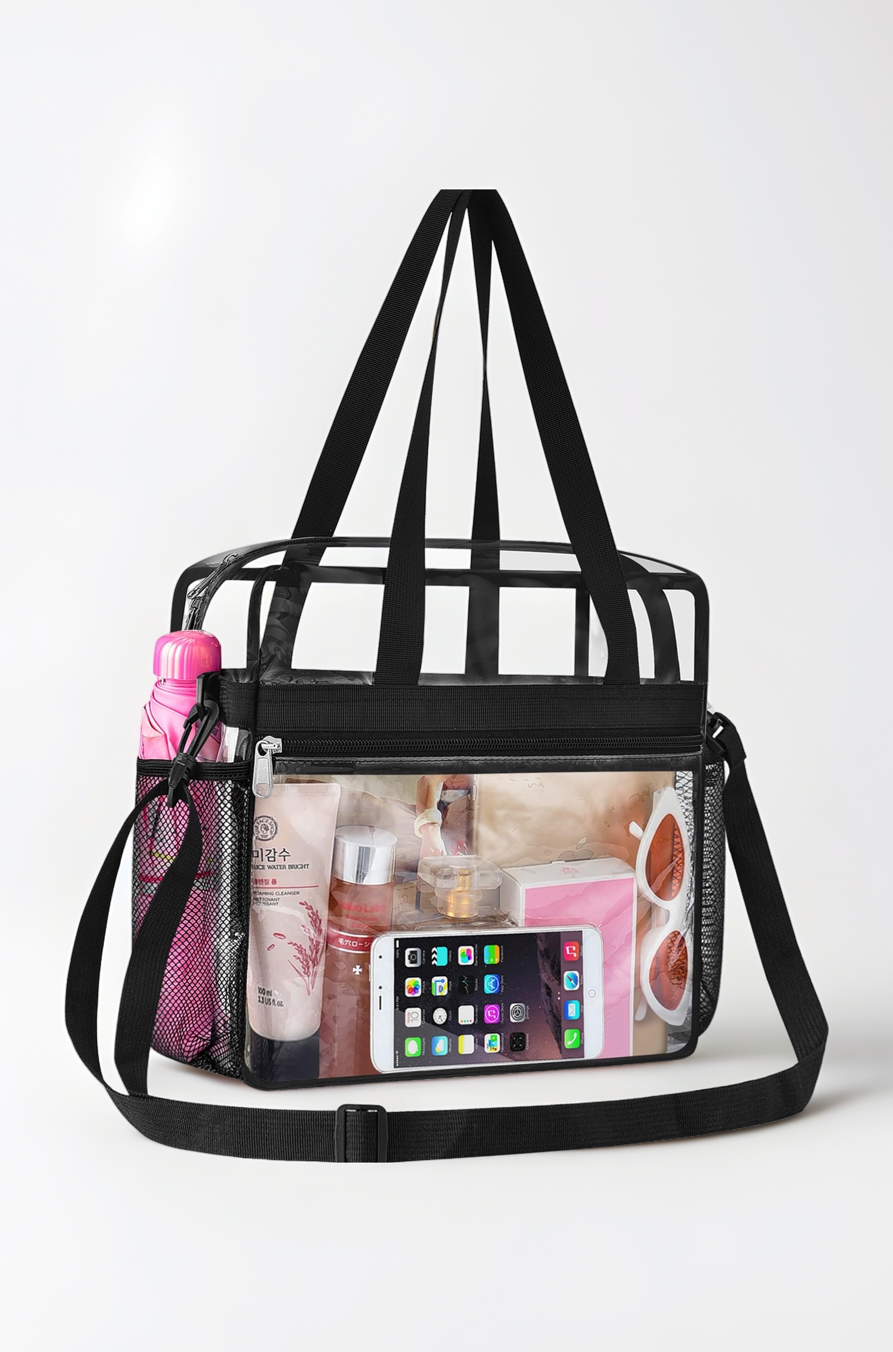 Ciiming Clear Tote Bag with NFL and PGA Stadium Approve-Clear Cross Body with Adjustable Shoulder Strap for Sports Games