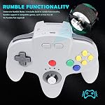 2.4 GHz Wireless N64 Switch Online Controller, USB Receiver & N64 Receiver, Compatible with Windows PC iOS Mac Raspberry Pi, N64 / Switch Online/NSO - (Rechargeable) (Plug and Play) (2 Pack)