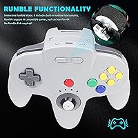 Vista 3 de 2 Pack 2.4 GHz Wireless Switch N64 Controller, USB Receiver & N64 Receiver, Compatible with Windows PC iOS Mac Raspberry Pi, N64 Switch OnlineNSO