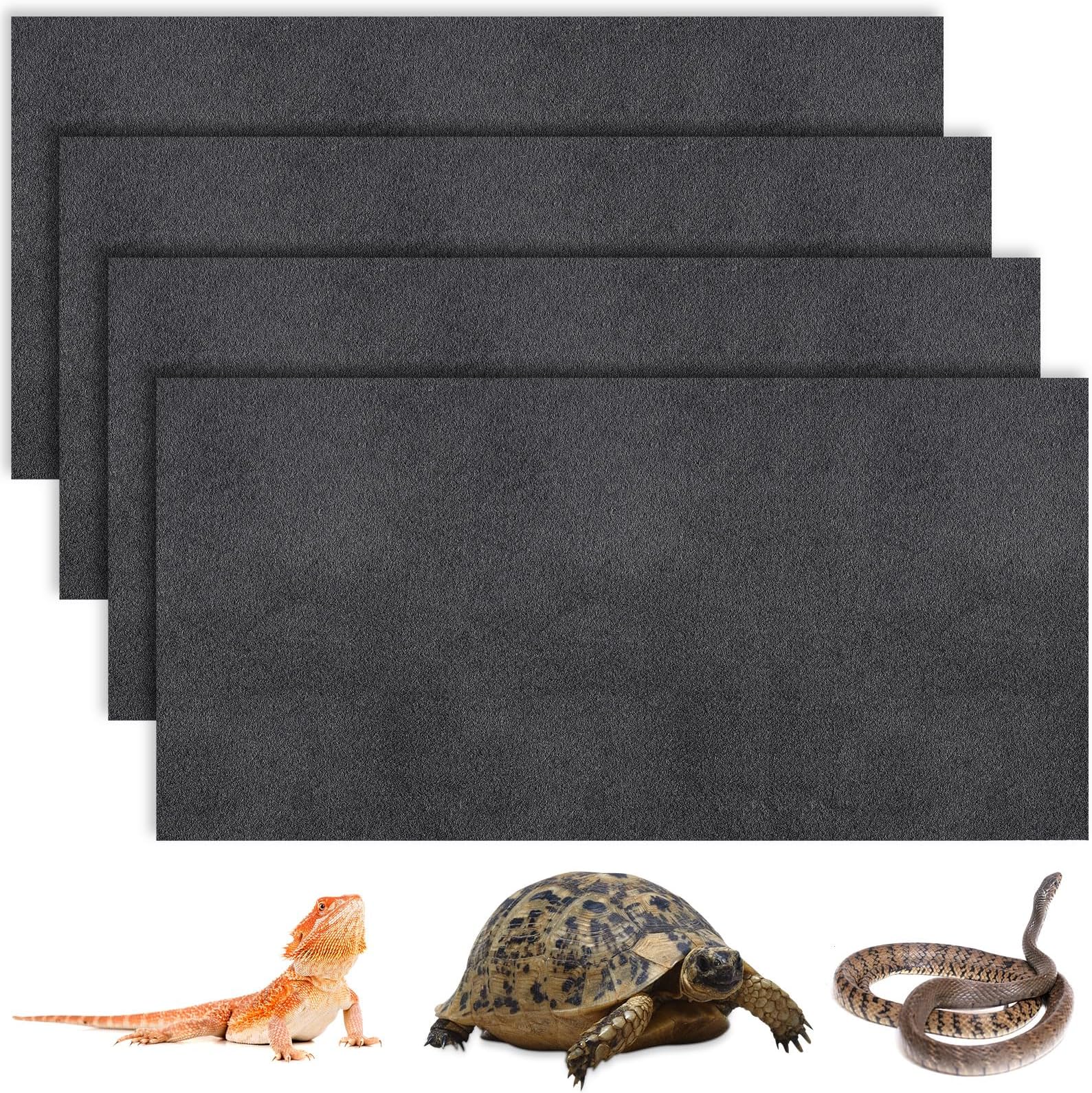 Haull 4 Pcs Reptile Carpet Pet Terrarium Floor Liners