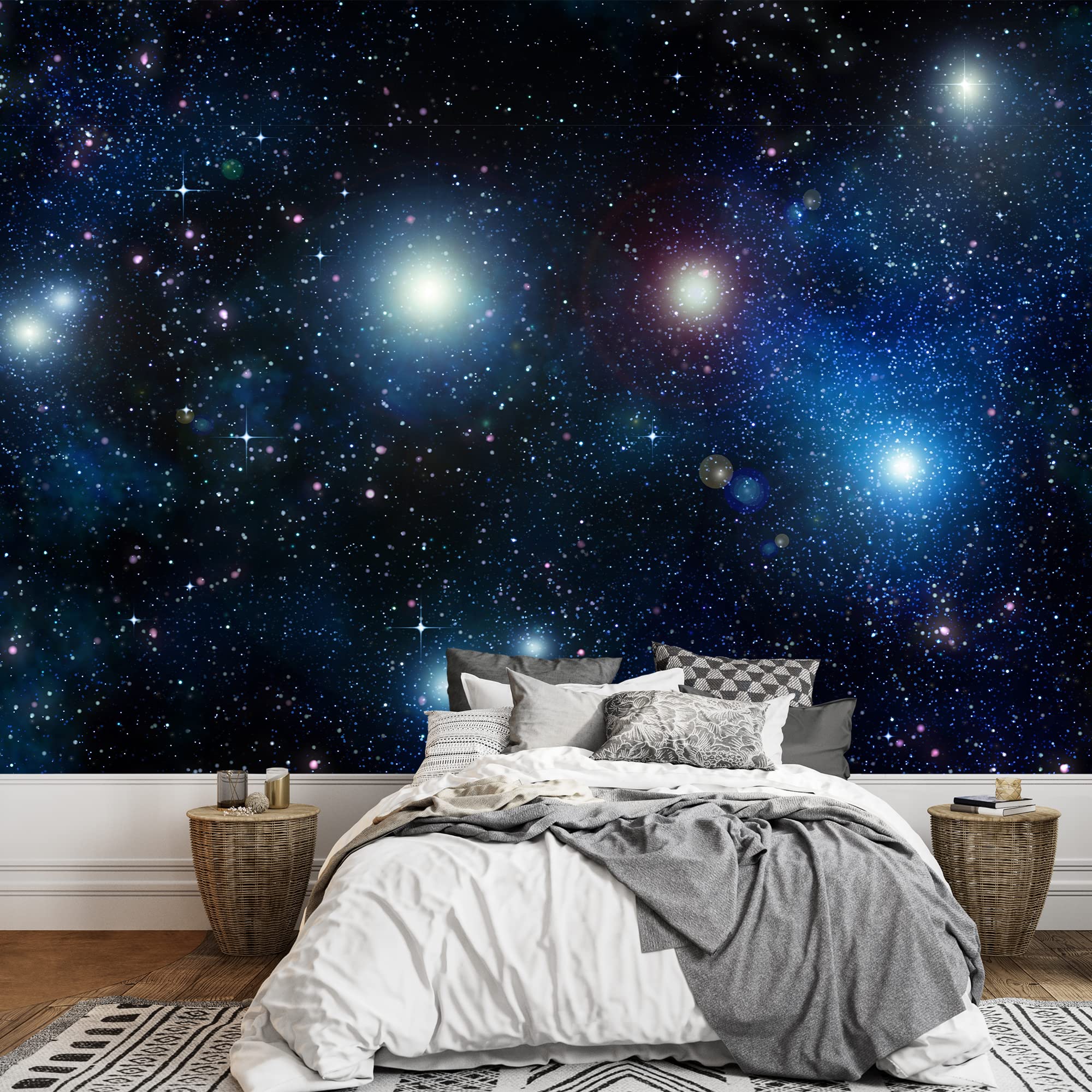 wall26 Stars in Space or Night Sky - Removable Wall Mural | Self