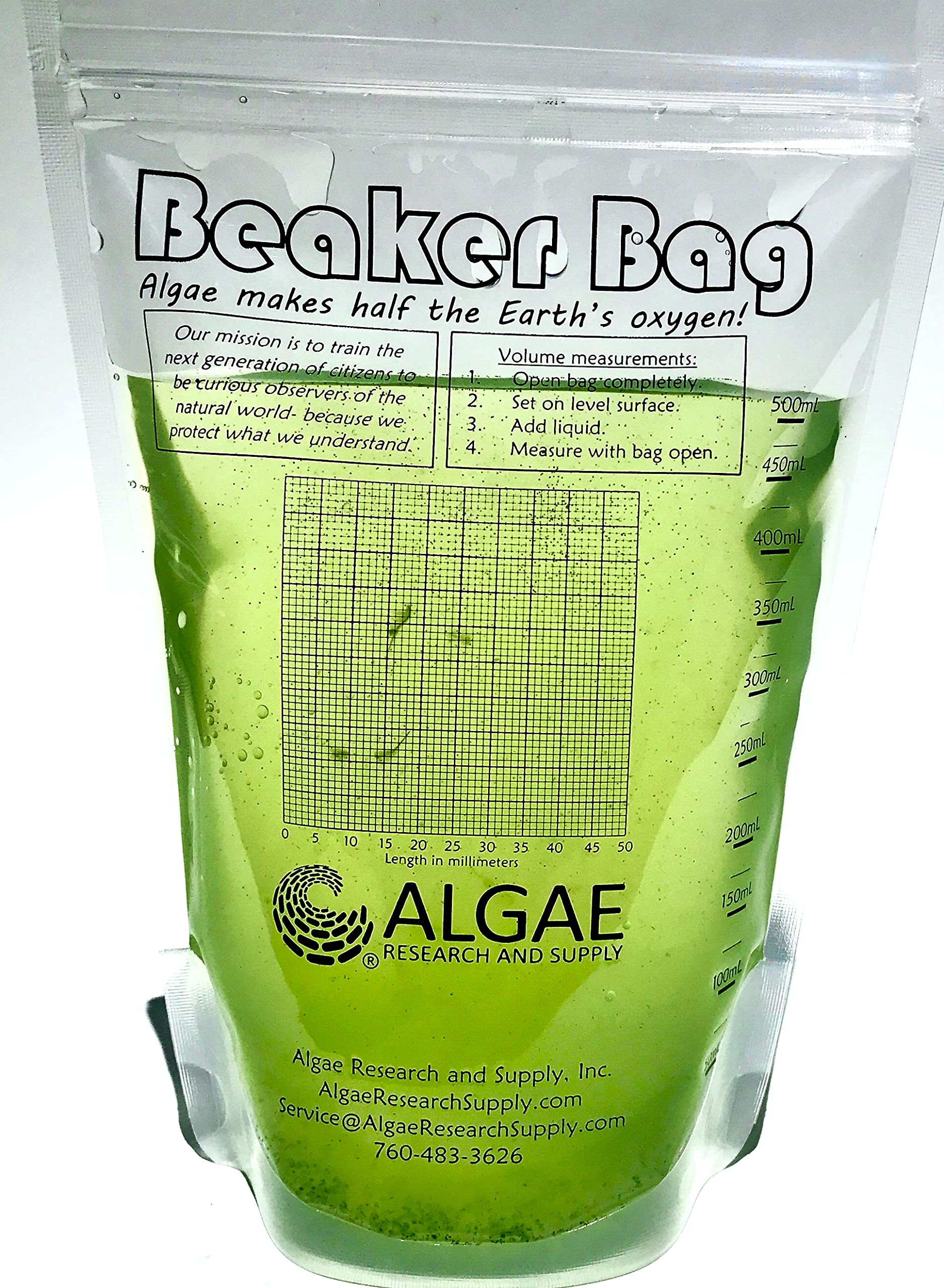 Beaker Bag- Re-usable Plastic Beaker for Field, Laboratory, or Home Science. by Algae Research and Supply (36)