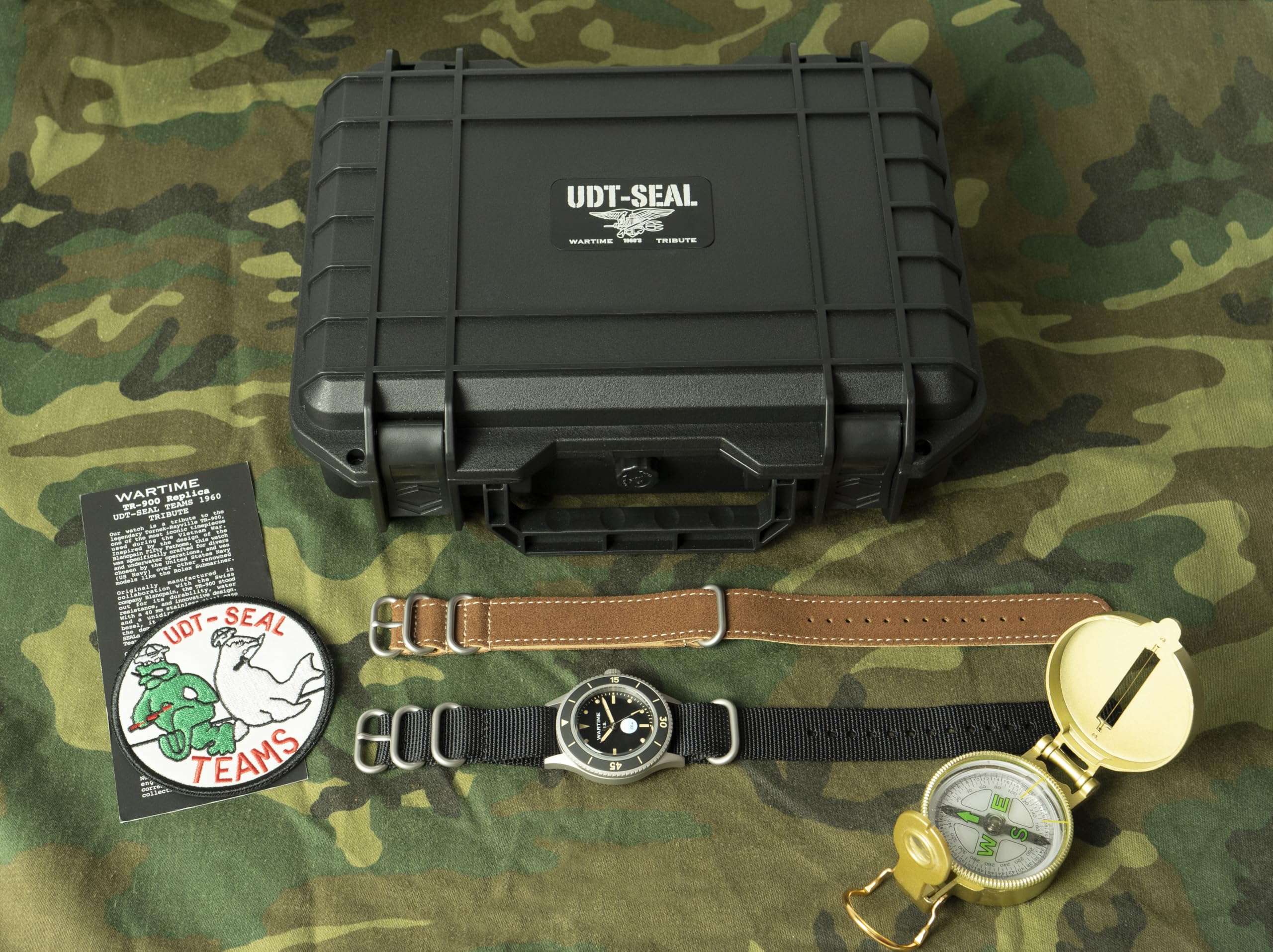 Wartime | TR-900 Orologio aereonautica militare uomo – Omaggio all’orologio militare del 1960 UDT Navy Seal Teams, design tattico vintage dalla precisione e durata moderne