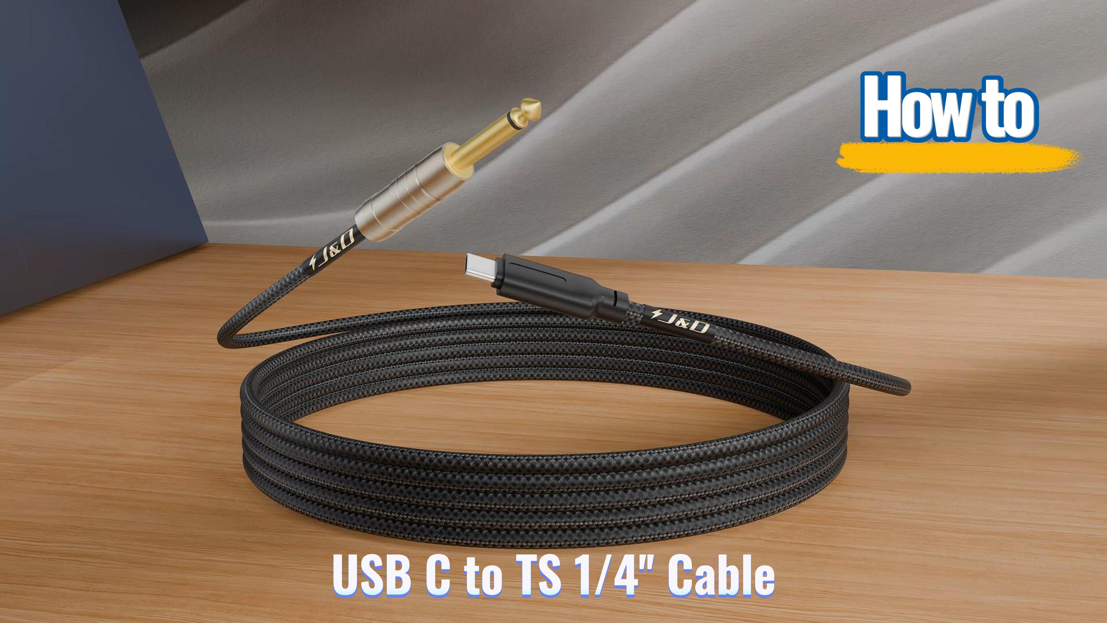 Cavo Audio USB-C A 6.35mm J&D - Per Chitarra, Basso E Tastiere, Compatibile IPhone 15/16, 2 Metri - Foto 7