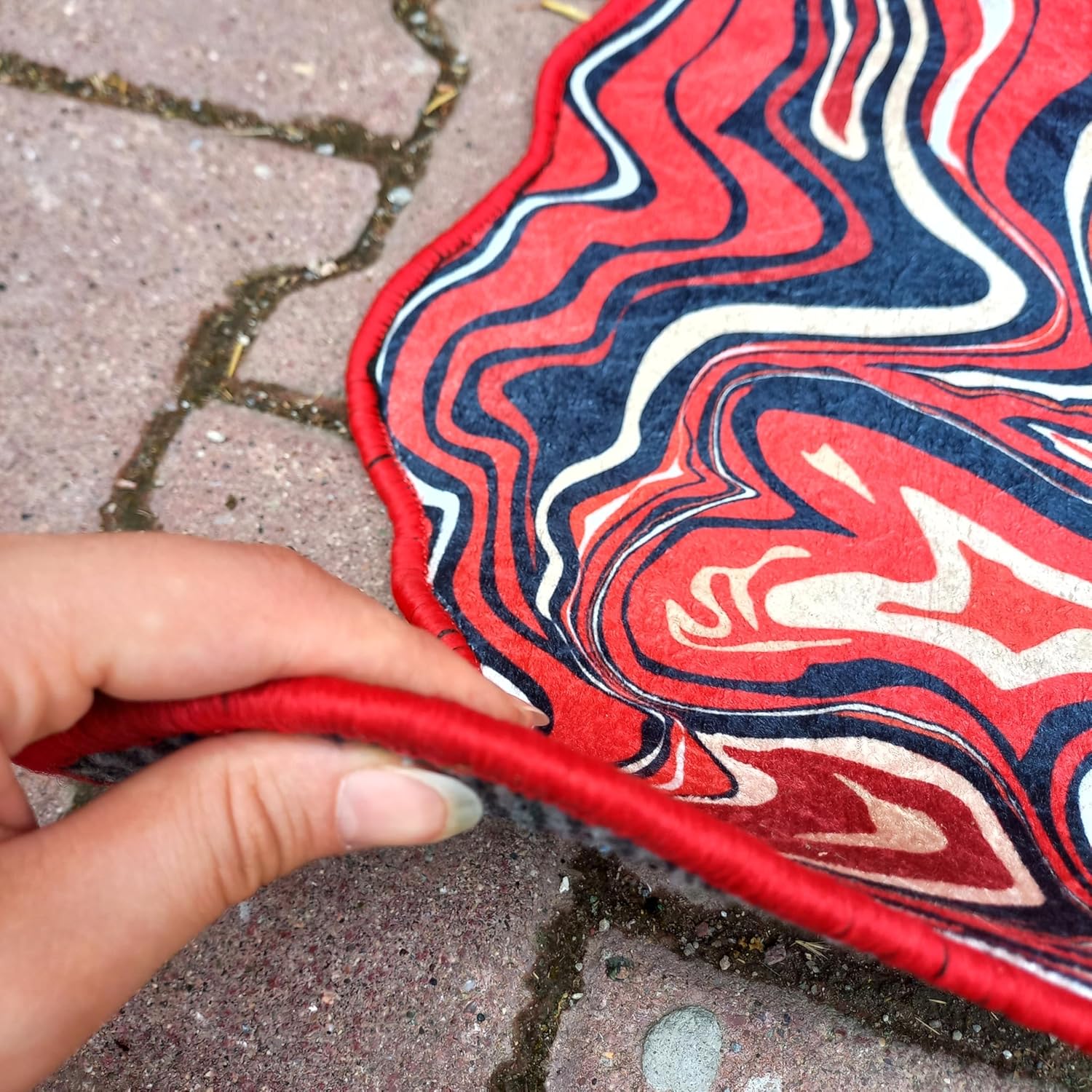 Melting Rug 2.6x4 Oriental Design Melting Area Rug Machine Washable Traditional Carpet Nonslip Mat Scandinavian Melting Rug for Living Room Bedroom Kitchen Abstract Rug Fabric Surface